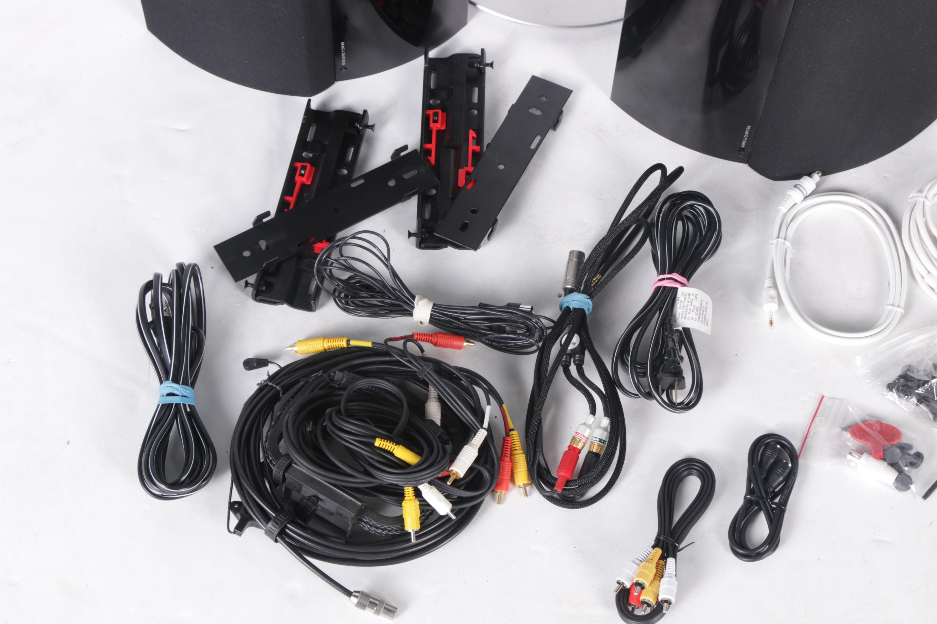 Bang & Olufsen BeoLab 4000 Speakers with Stands and Cords