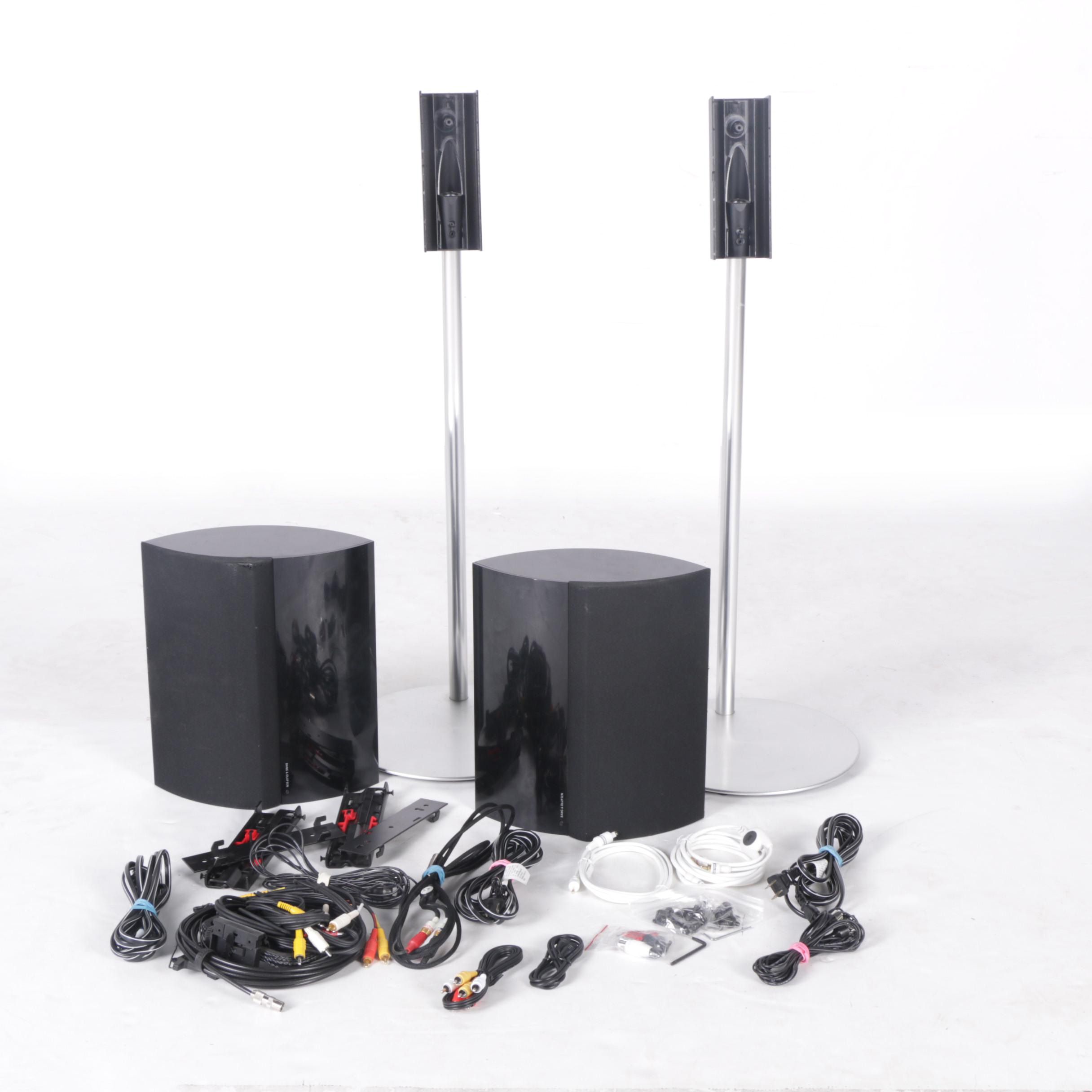 Bang & Olufsen BeoLab 4000 Speakers with Stands and Cords