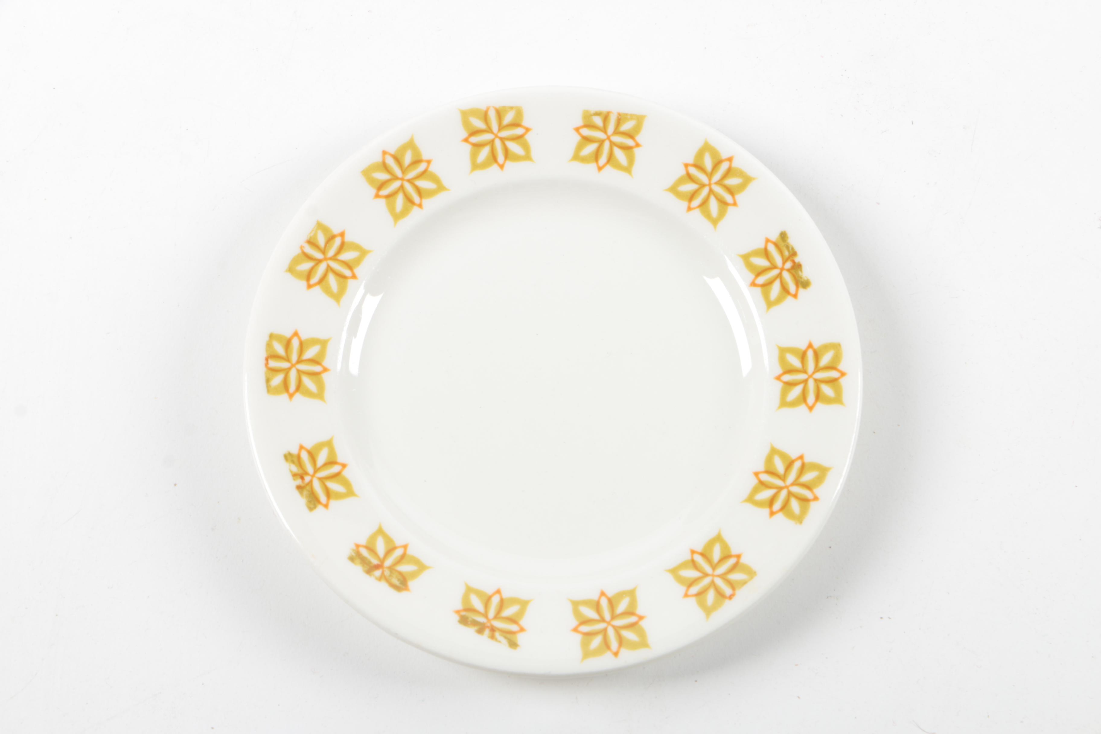 Vintage McCoy Pottery Turkey Pitcher, Homer Laughlin Saucers and Baking Dish