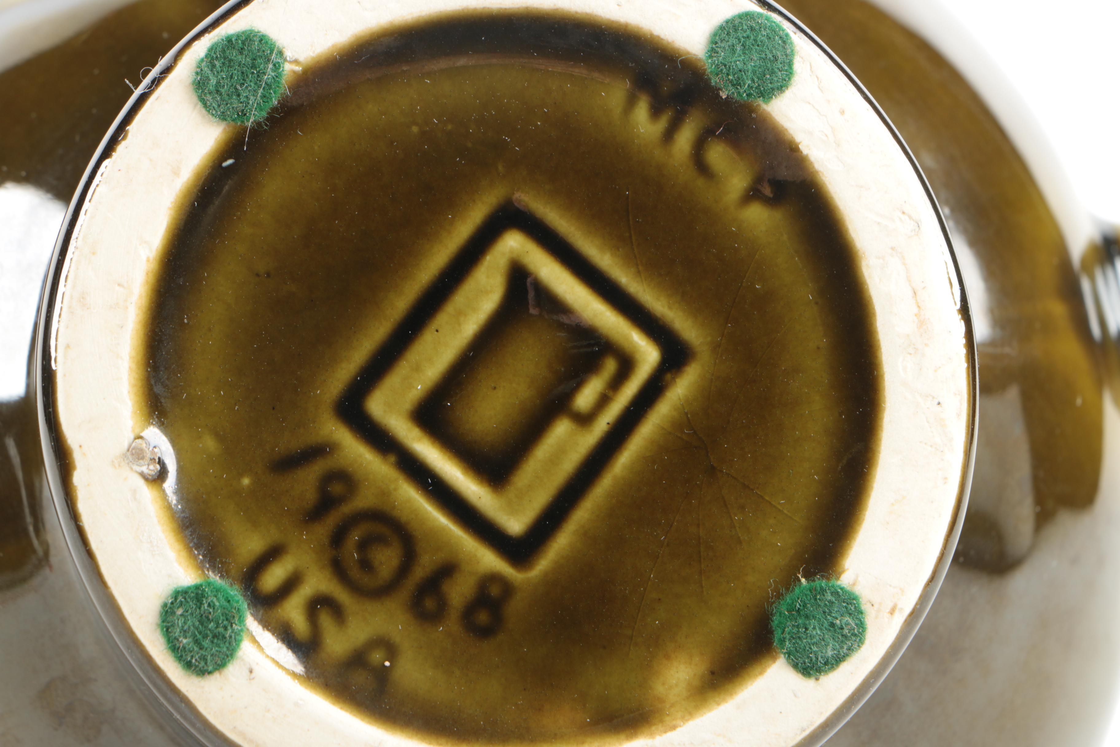 Vintage McCoy Pottery Turkey Pitcher, Homer Laughlin Saucers and Baking Dish