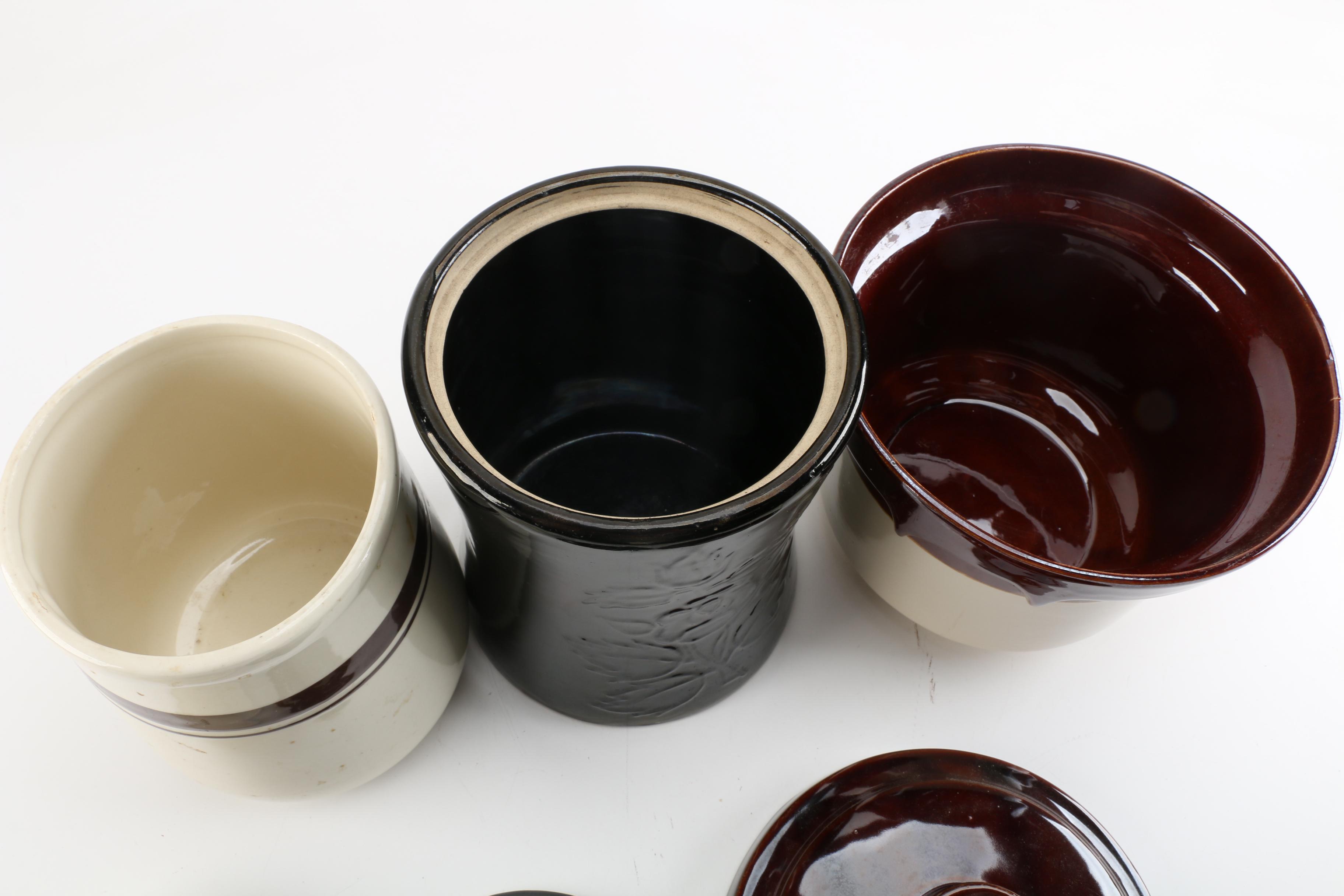 McCoy Lidded Bean Crock with Cookie Jars