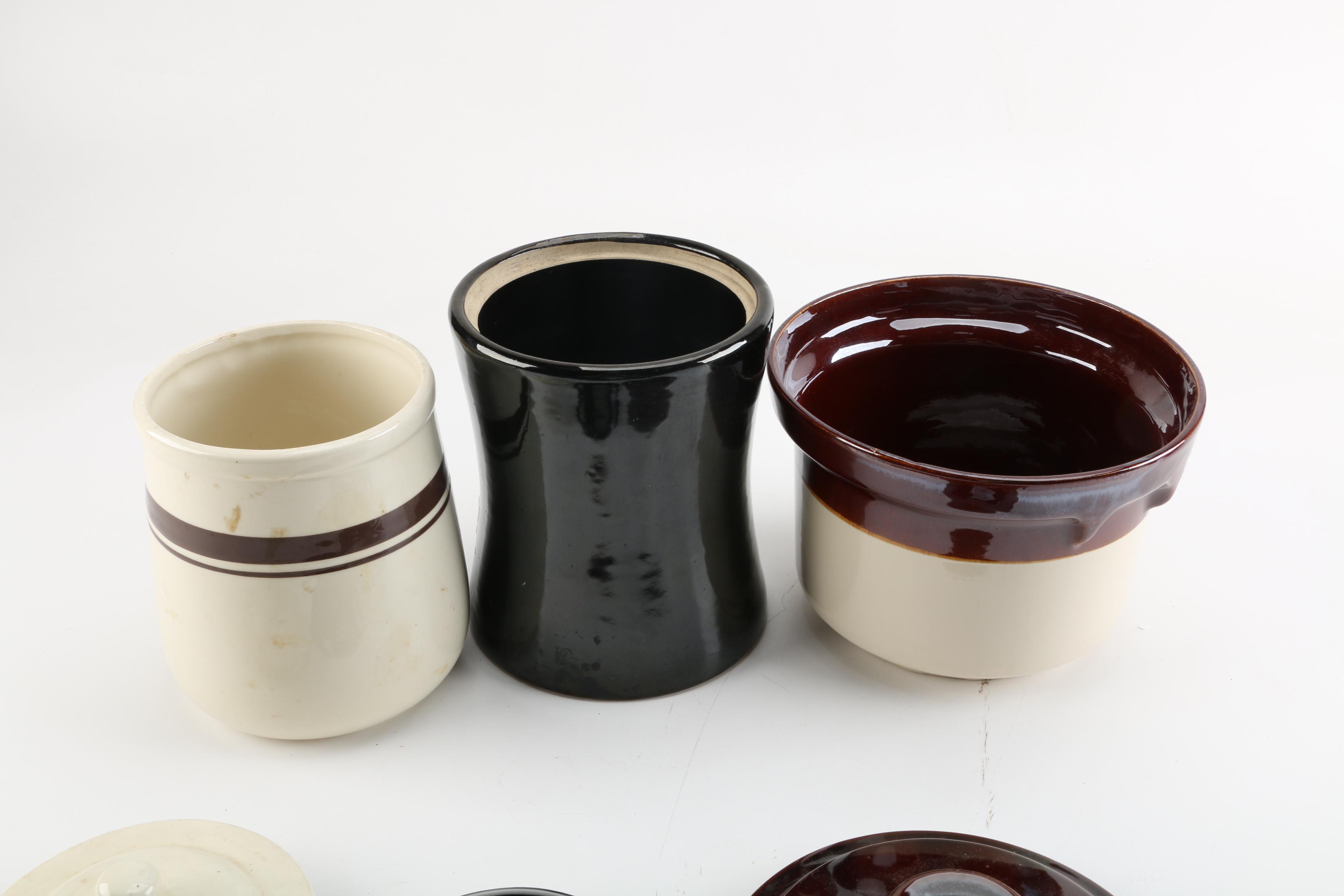 McCoy Lidded Bean Crock with Cookie Jars