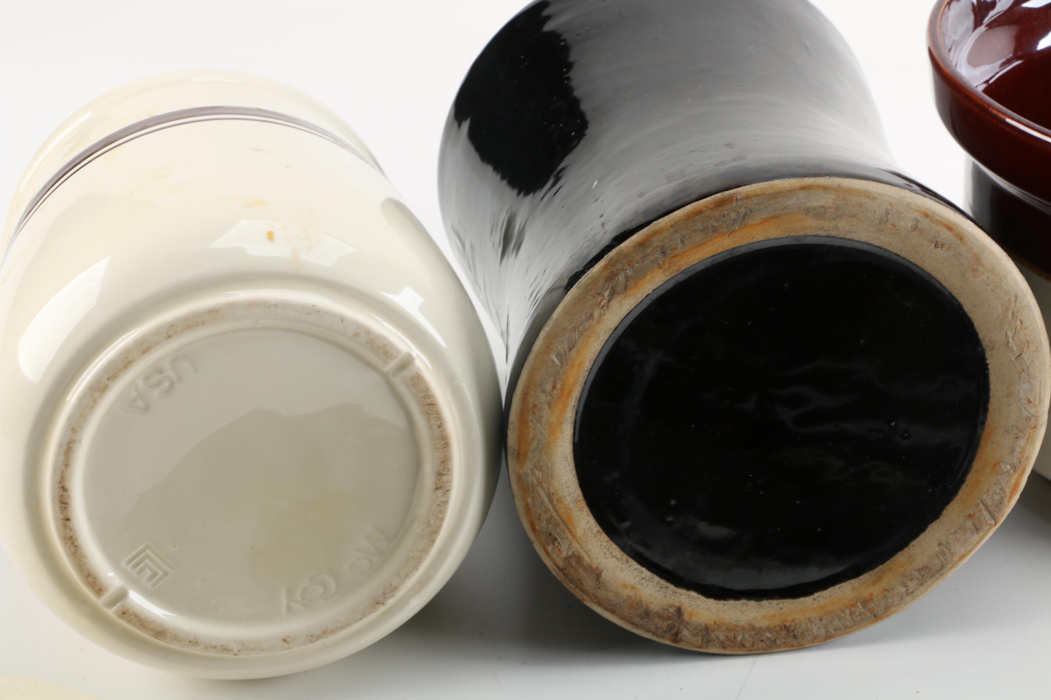 McCoy Lidded Bean Crock with Cookie Jars