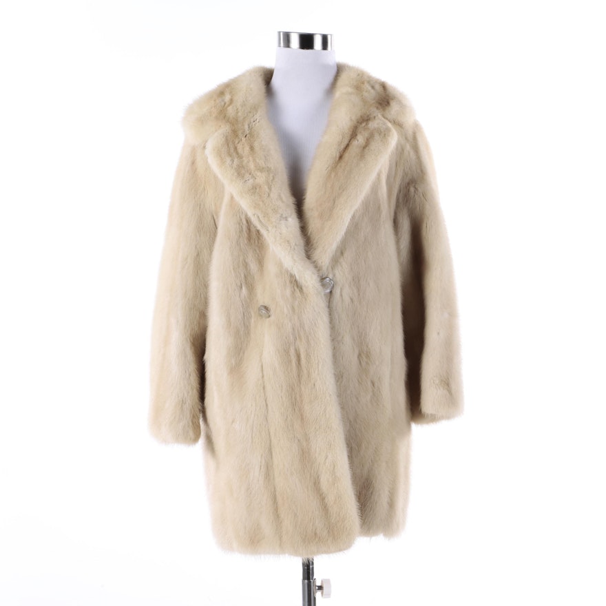 Women's Chudiks Blonde Mink Fur Coat