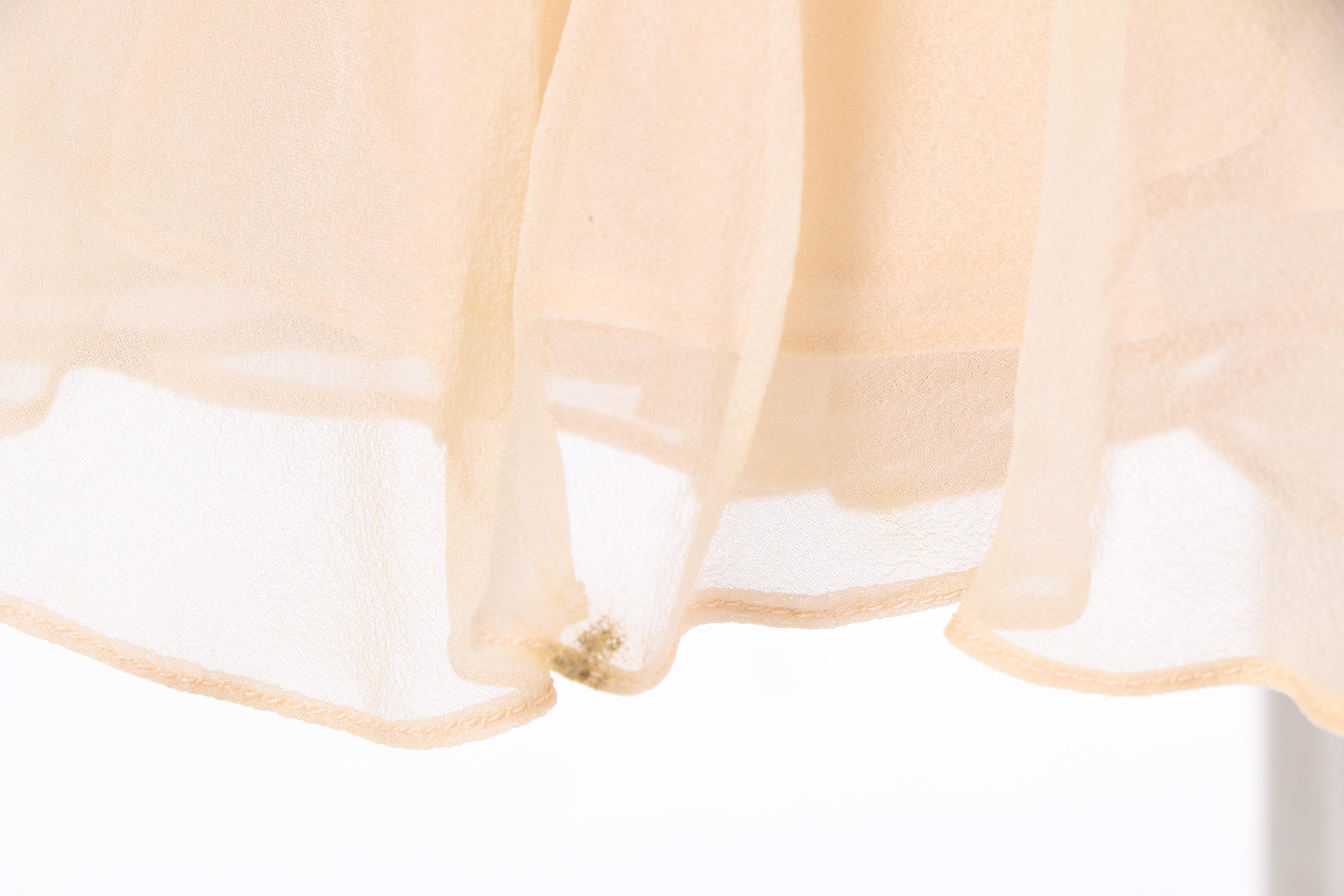 Circa 1970s Vintage Davidson's Indiana Pink Crepe Chiffon Evening Gown