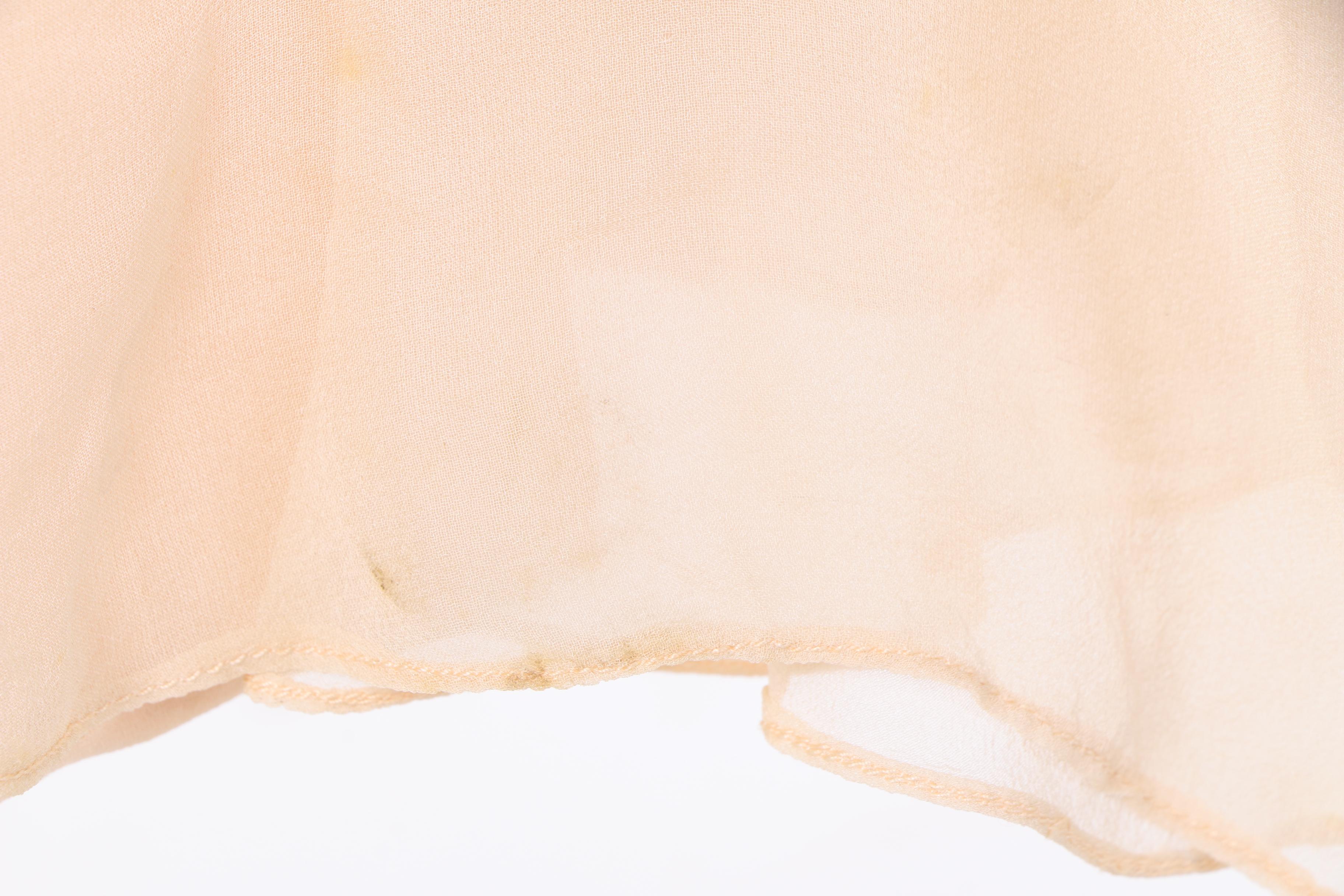 Circa 1970s Vintage Davidson's Indiana Pink Crepe Chiffon Evening Gown