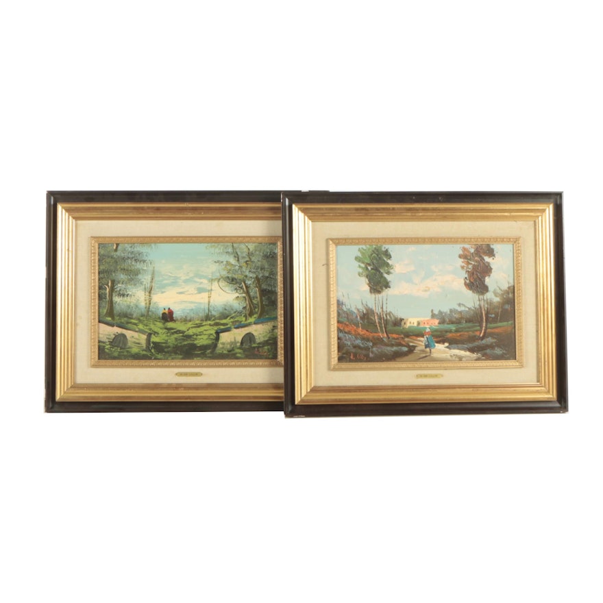 Pair of G. De Lillis Oil Paintings of Landscapes
