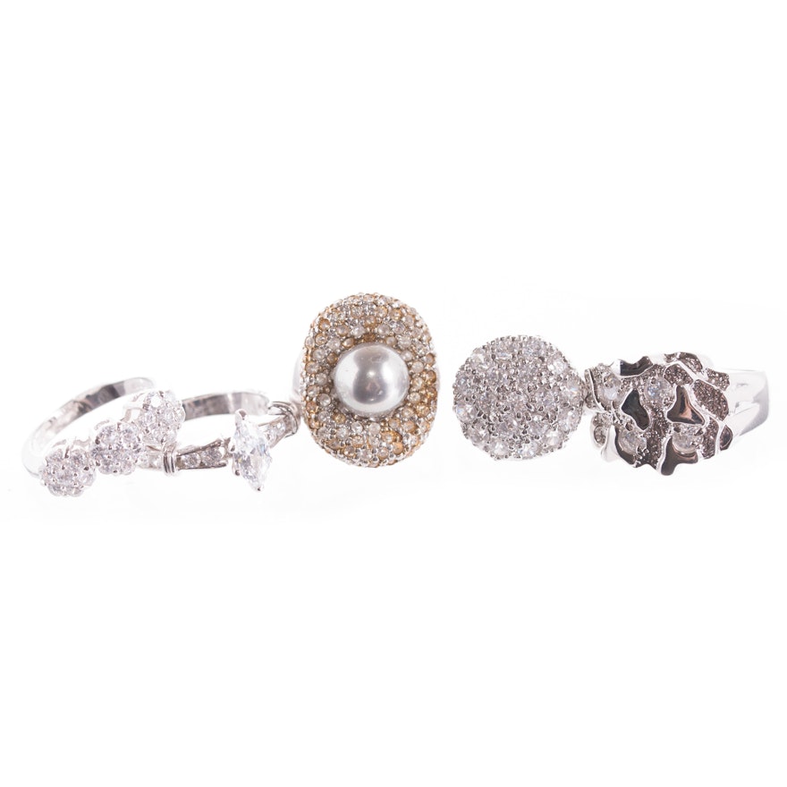 Sterling Silver and cubic Zirconia Rings