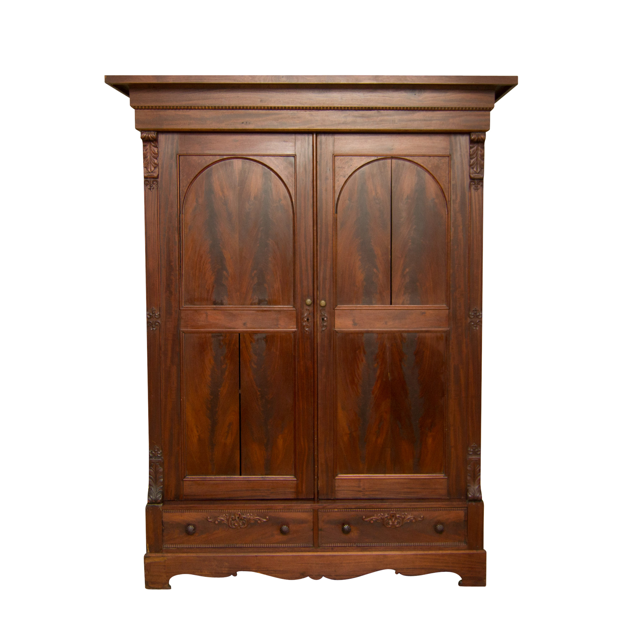 French Mahogany Armoire, circa 1860: Napoleon III