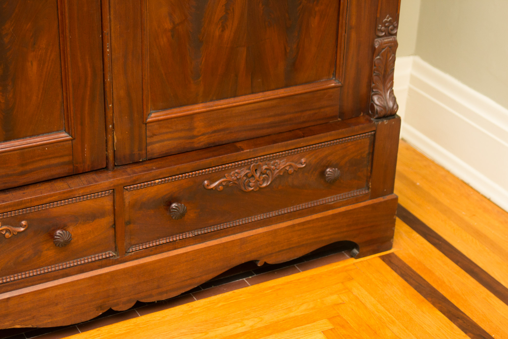 French Mahogany Armoire, circa 1860: Napoleon III