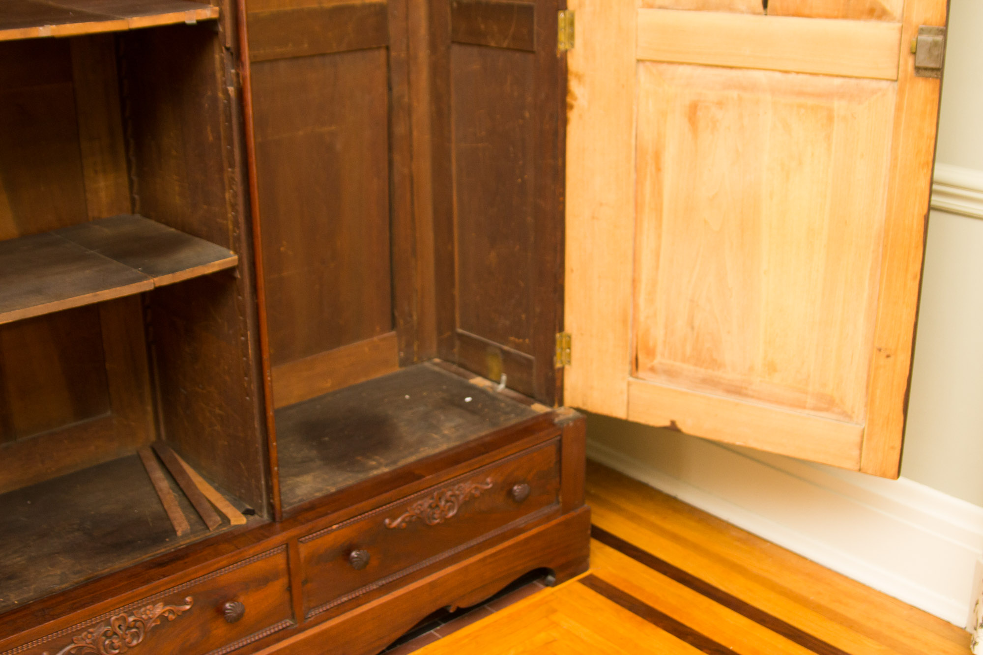French Mahogany Armoire, circa 1860: Napoleon III
