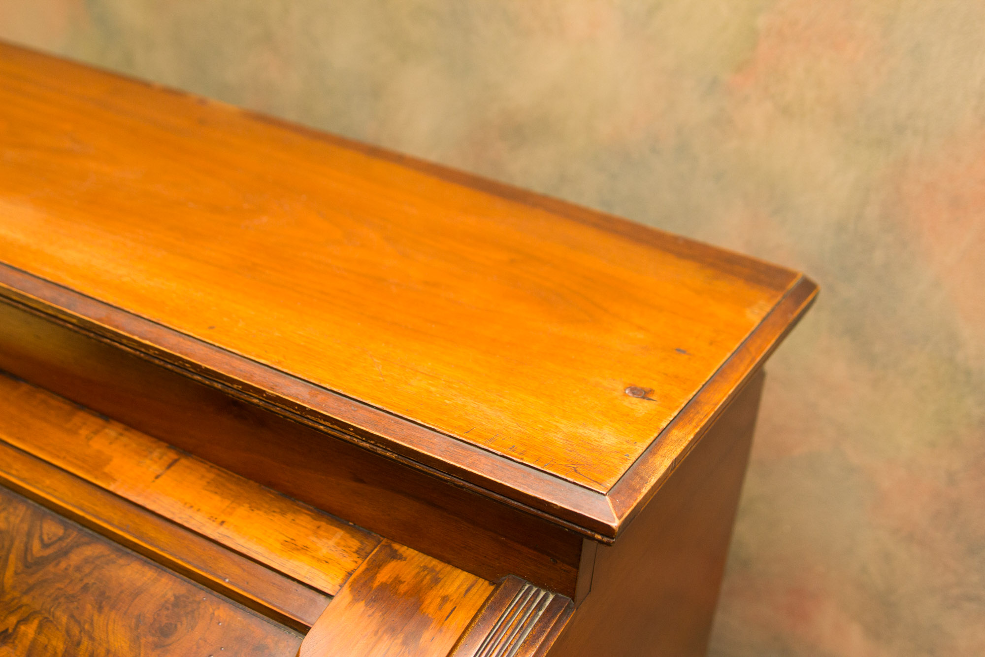 Antique Eastlake Walnut Cylinder Roll Top Desk