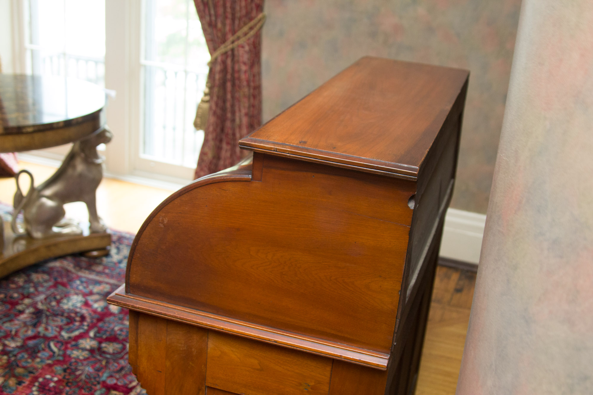 Antique Eastlake Walnut Cylinder Roll Top Desk