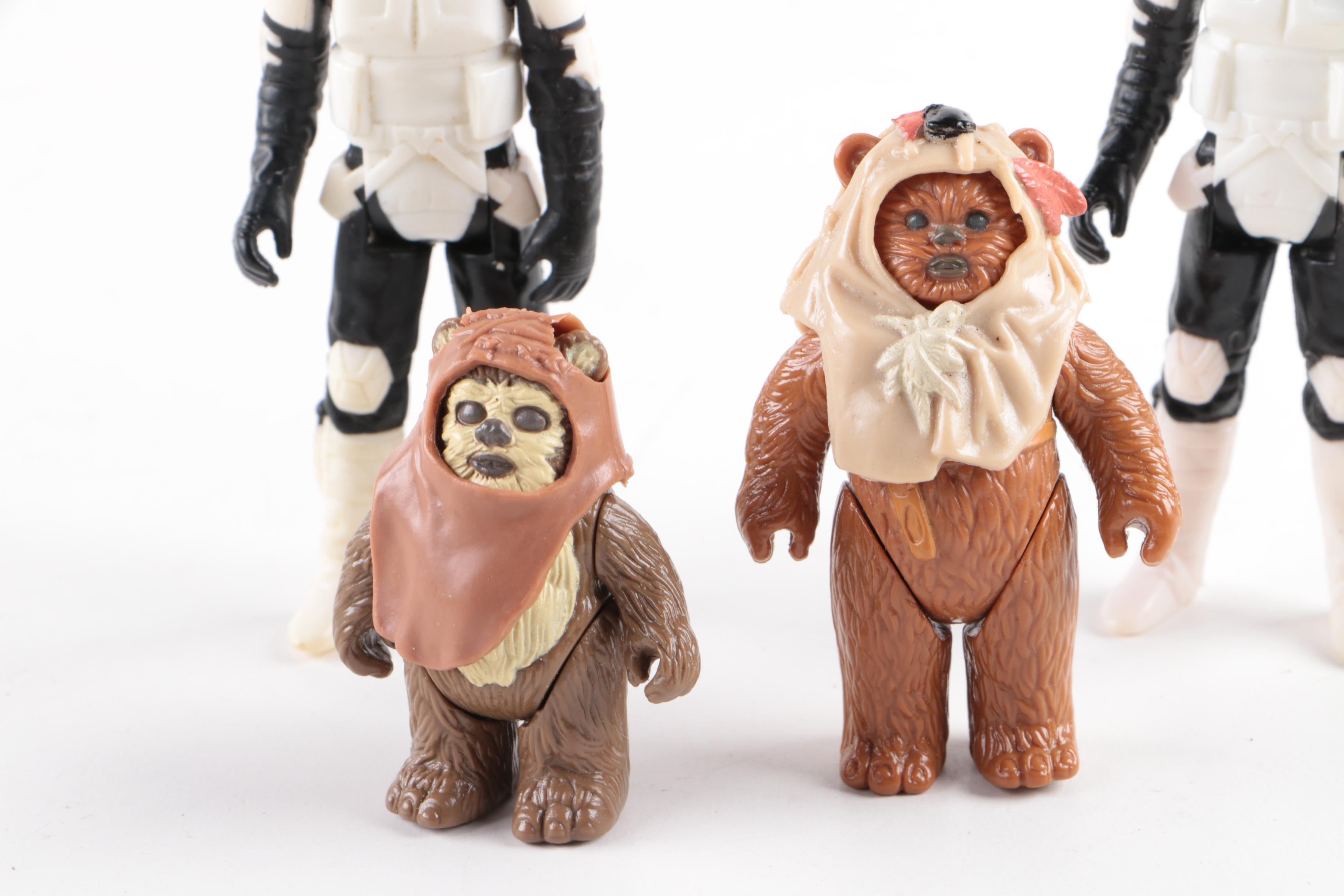 1980s Kenner Star Wars "Endor Trooper" and "Ewok" Action Figures