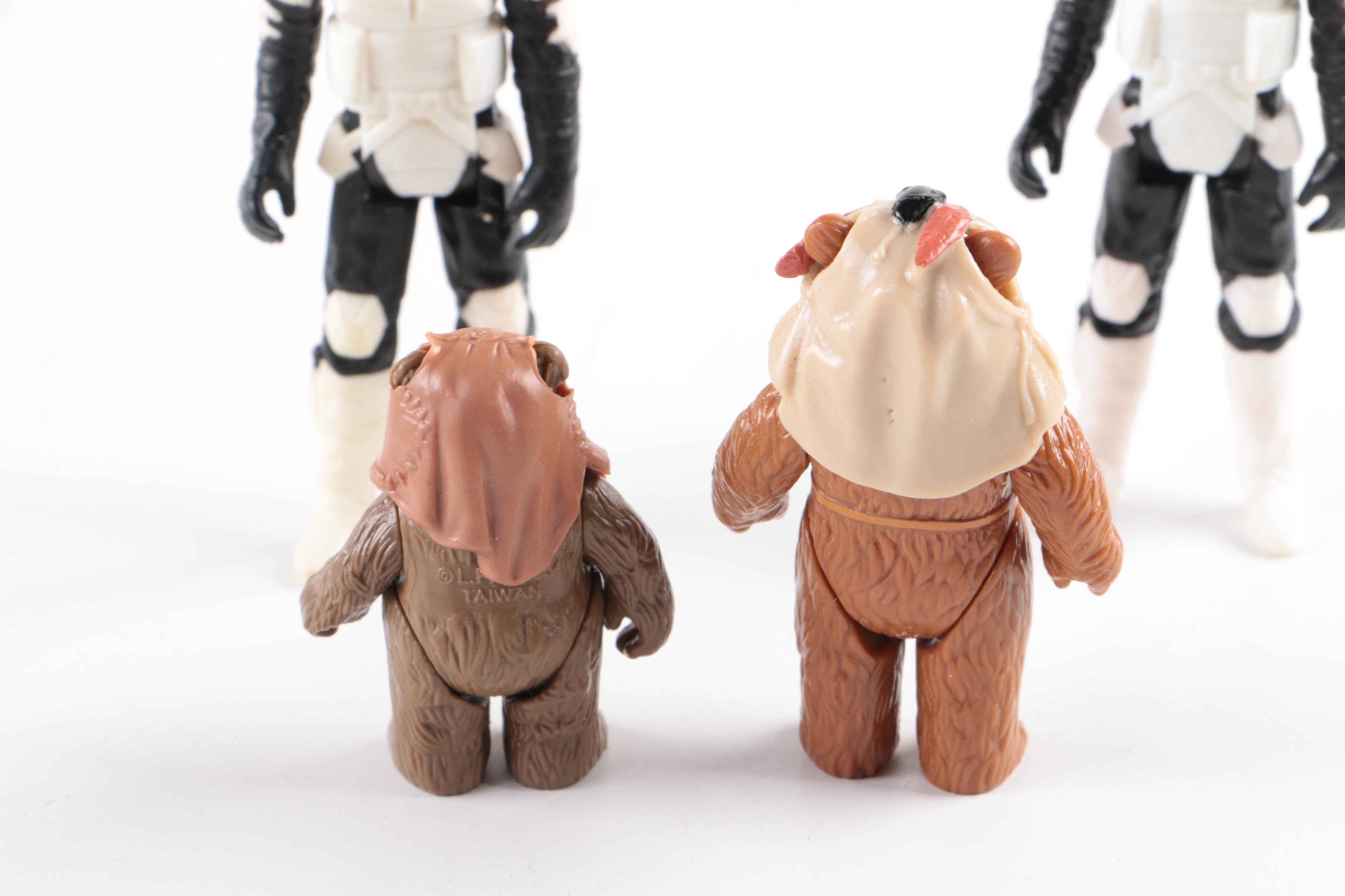 1980s Kenner Star Wars "Endor Trooper" and "Ewok" Action Figures