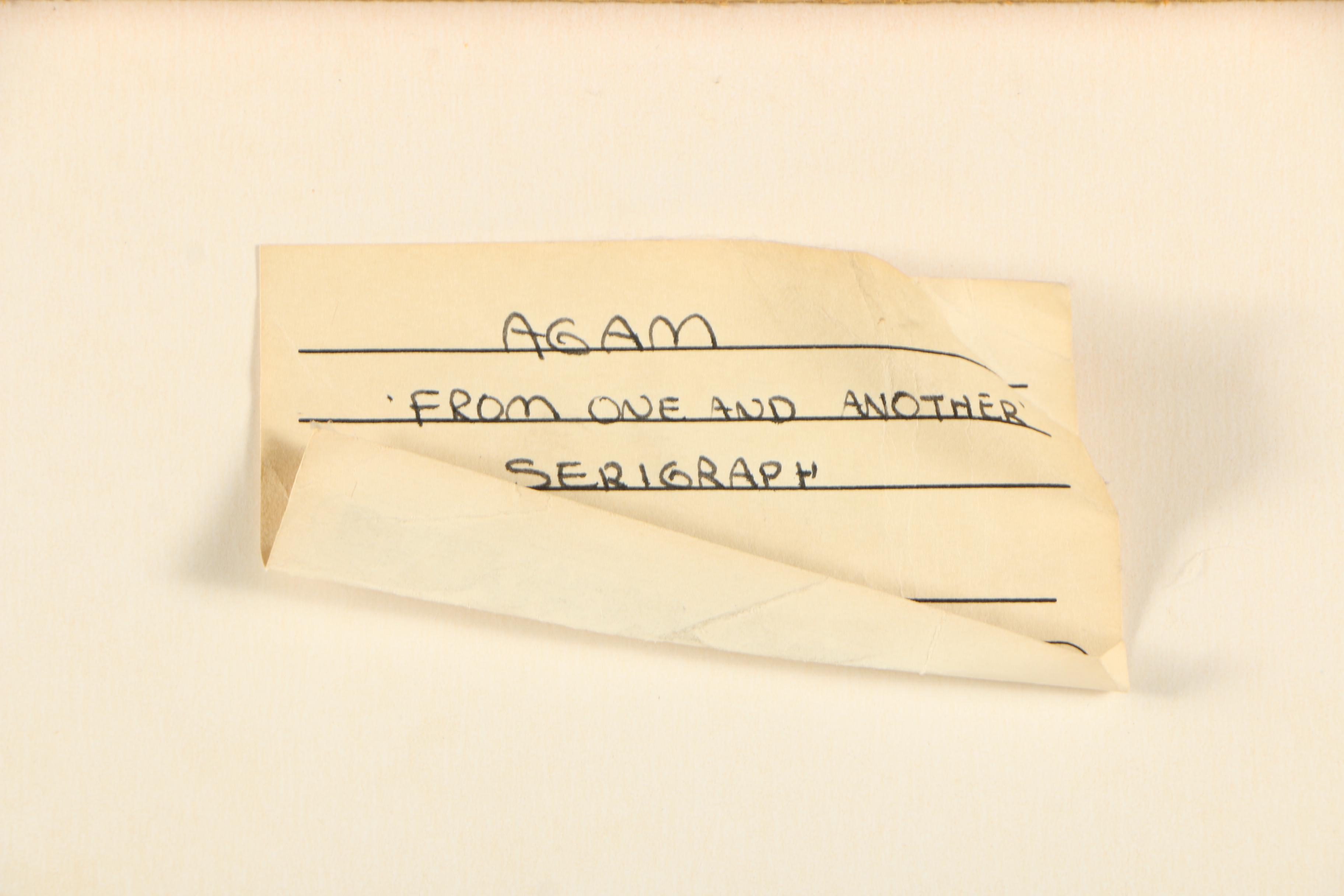 Yaacov Agam Limited Edition Serigraph from Suite "One and Another"