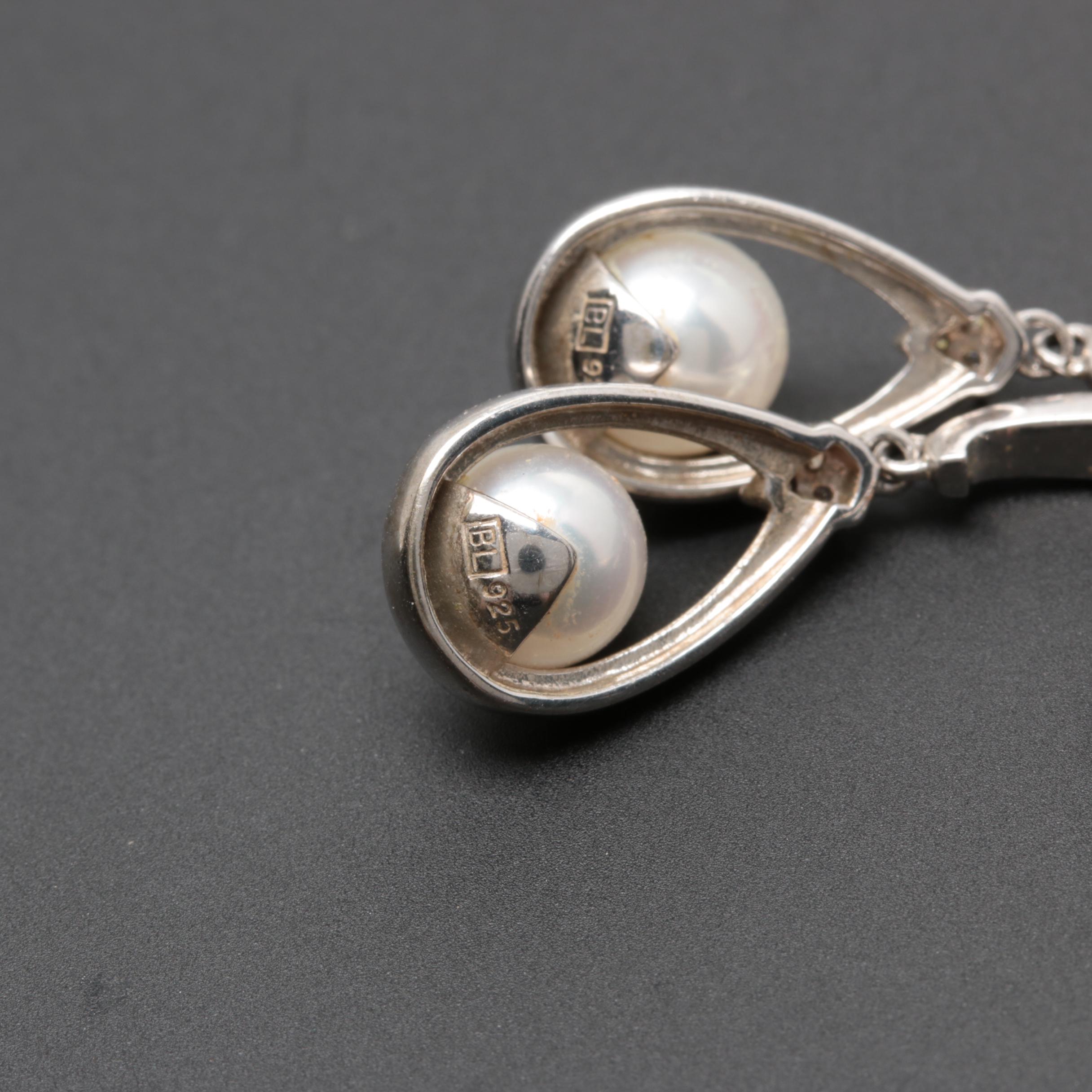 Mikimoto Sea Magic Collection Sterling Silver Cultured Pearl Earrings