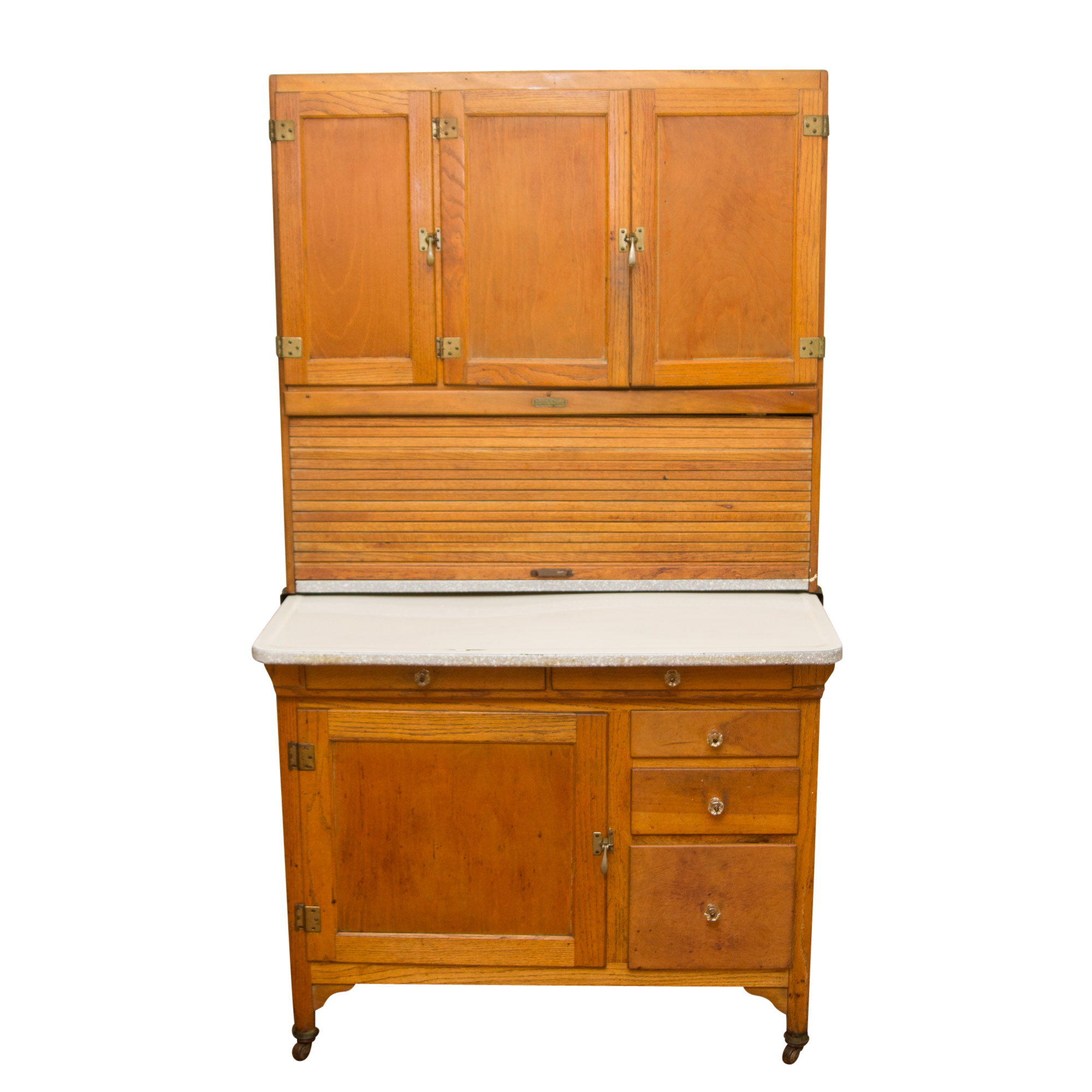 Vintage Oak Hoosier Style Kitchen Cabinet by Sellers