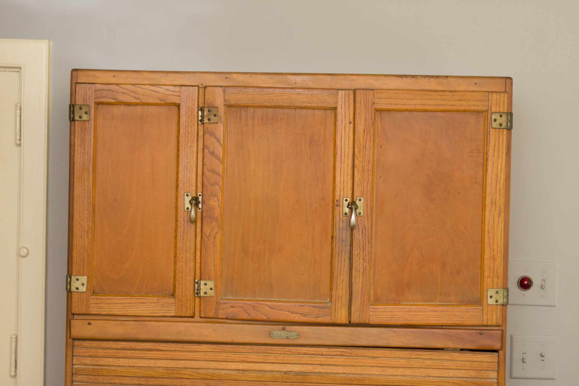 Vintage Oak Hoosier Style Kitchen Cabinet by Sellers