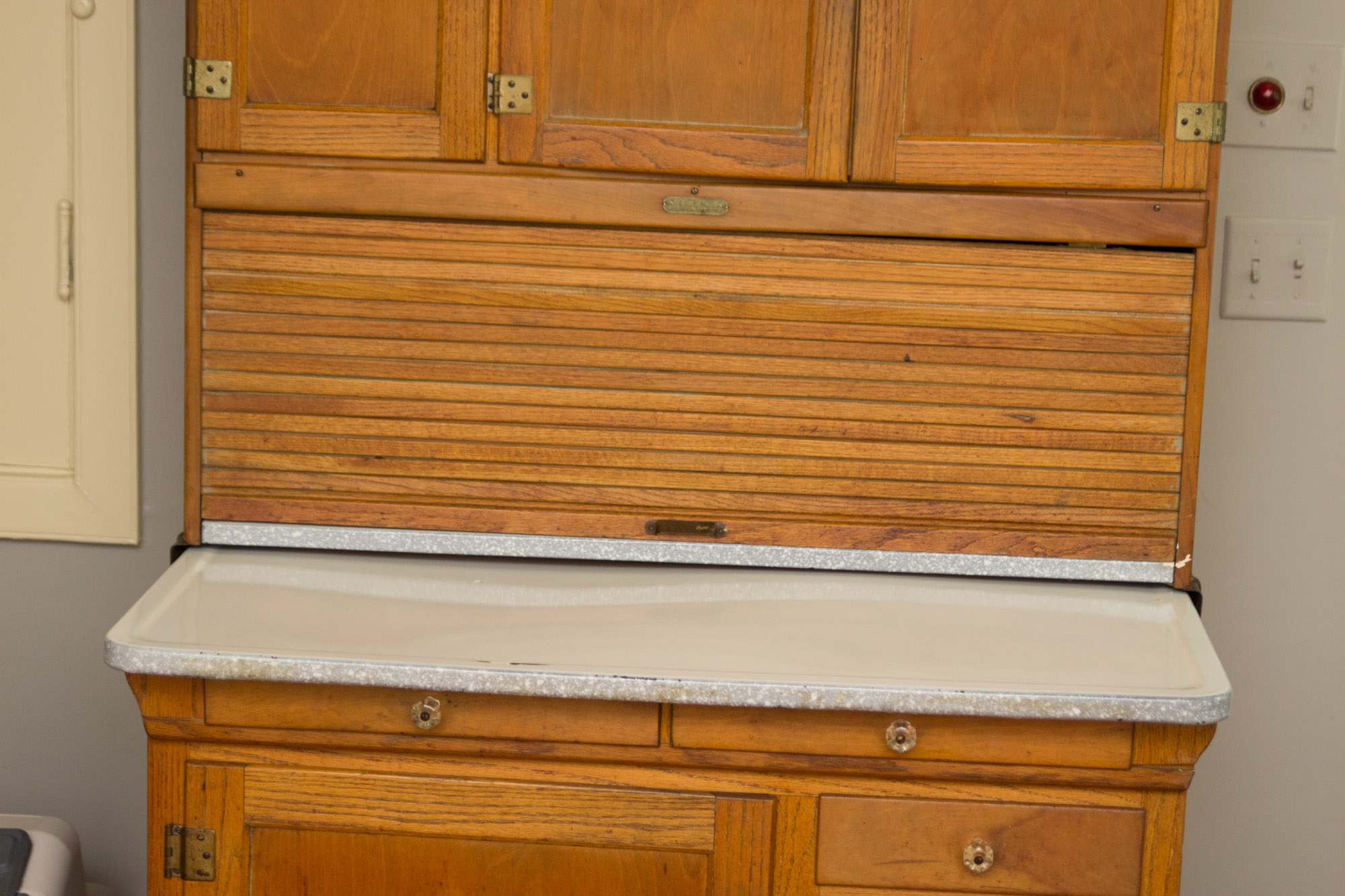 Vintage Oak Hoosier Style Kitchen Cabinet by Sellers