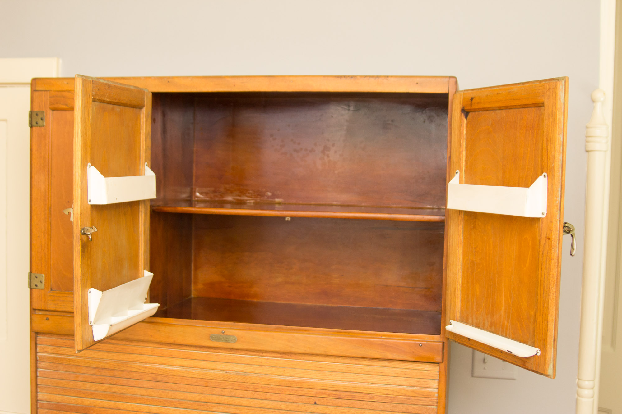 Vintage Oak Hoosier Style Kitchen Cabinet by Sellers