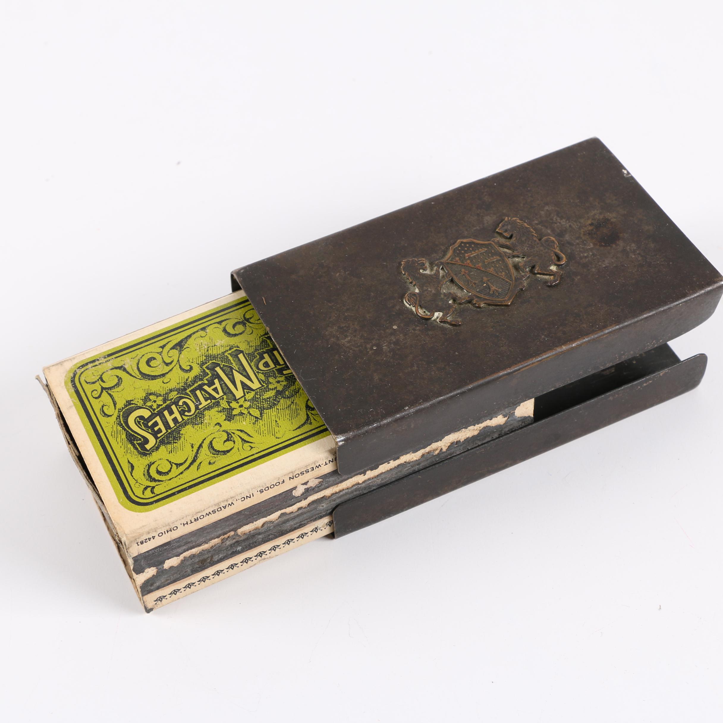 Vintage Lighter, Matchsticks Case and Homemade Flute