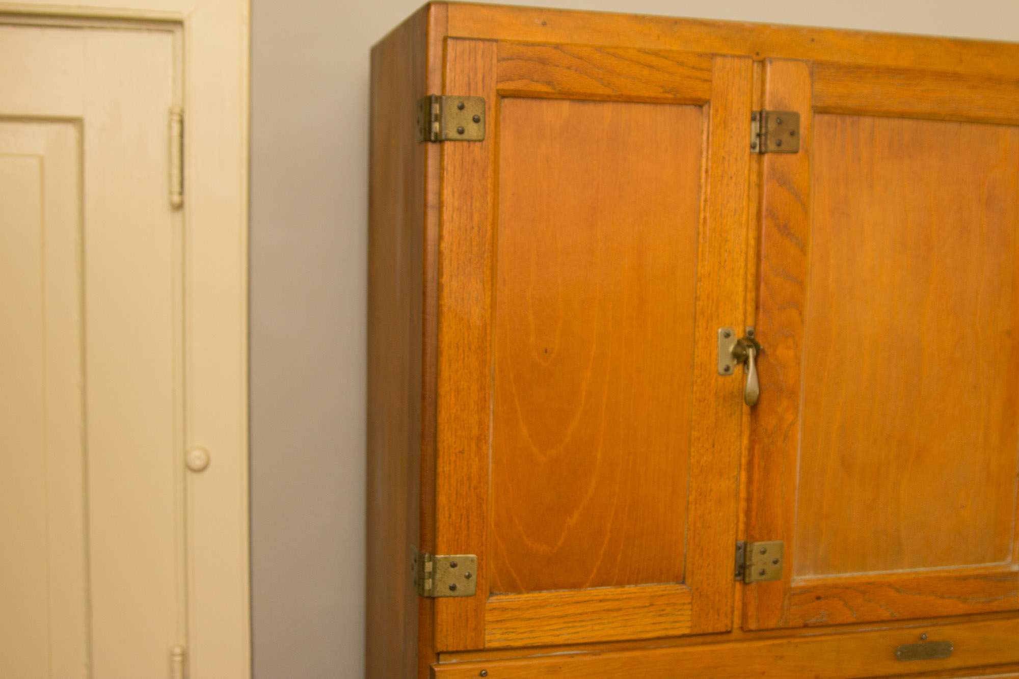 Vintage Oak Hoosier Style Kitchen Cabinet by Sellers