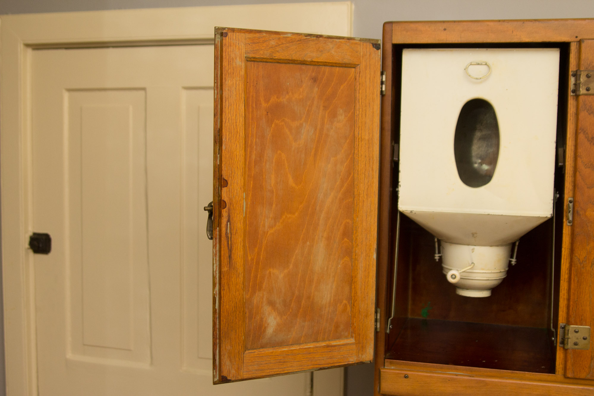 Vintage Oak Hoosier Style Kitchen Cabinet by Sellers