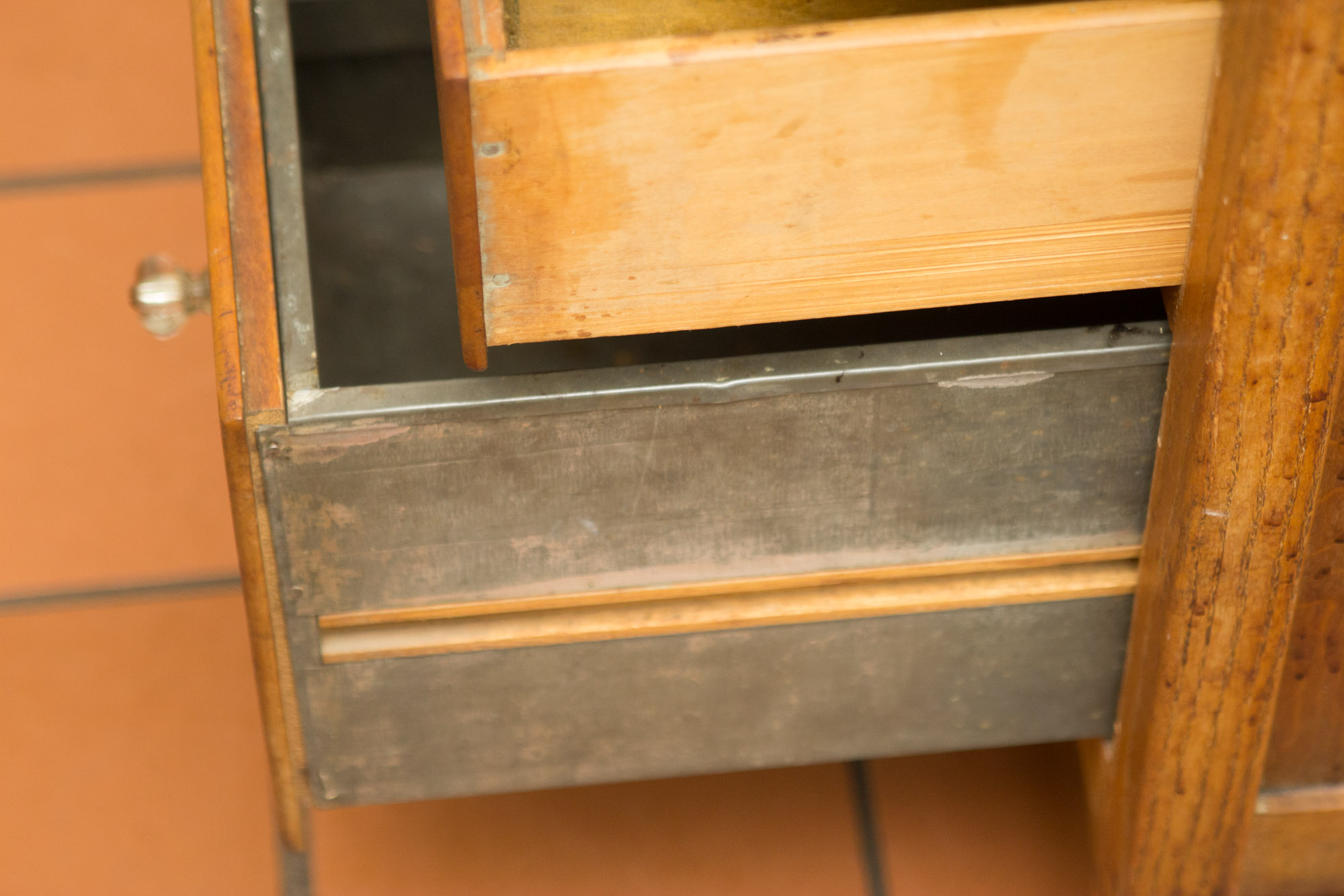 Vintage Oak Hoosier Style Kitchen Cabinet by Sellers