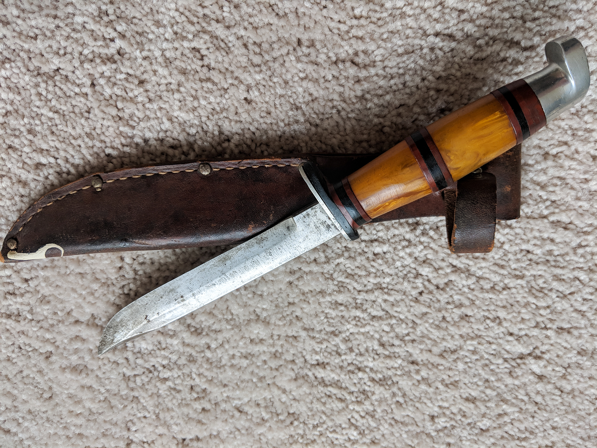 Vintage Weske Hunting Knife with Bakelite Handle