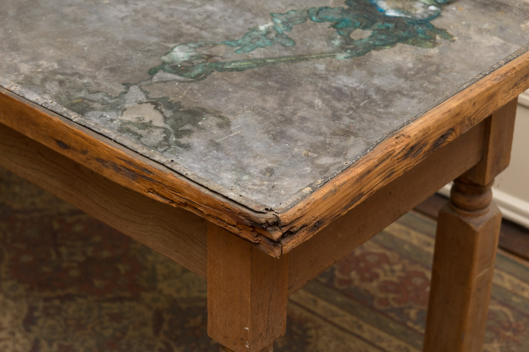 Vintage Metal Topped Table