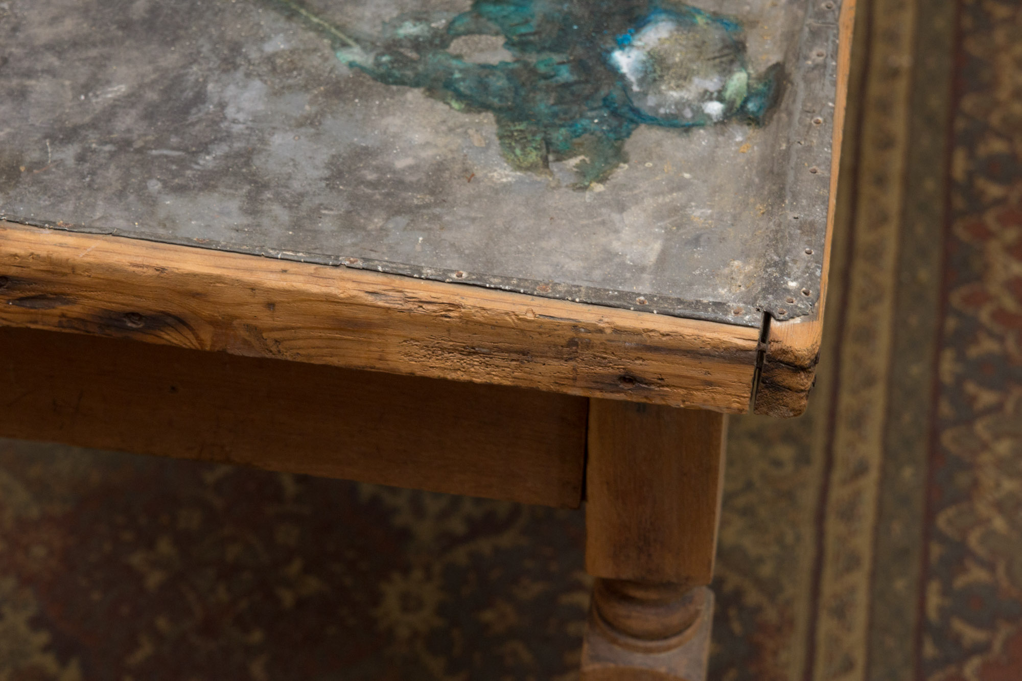 Vintage Metal Topped Table