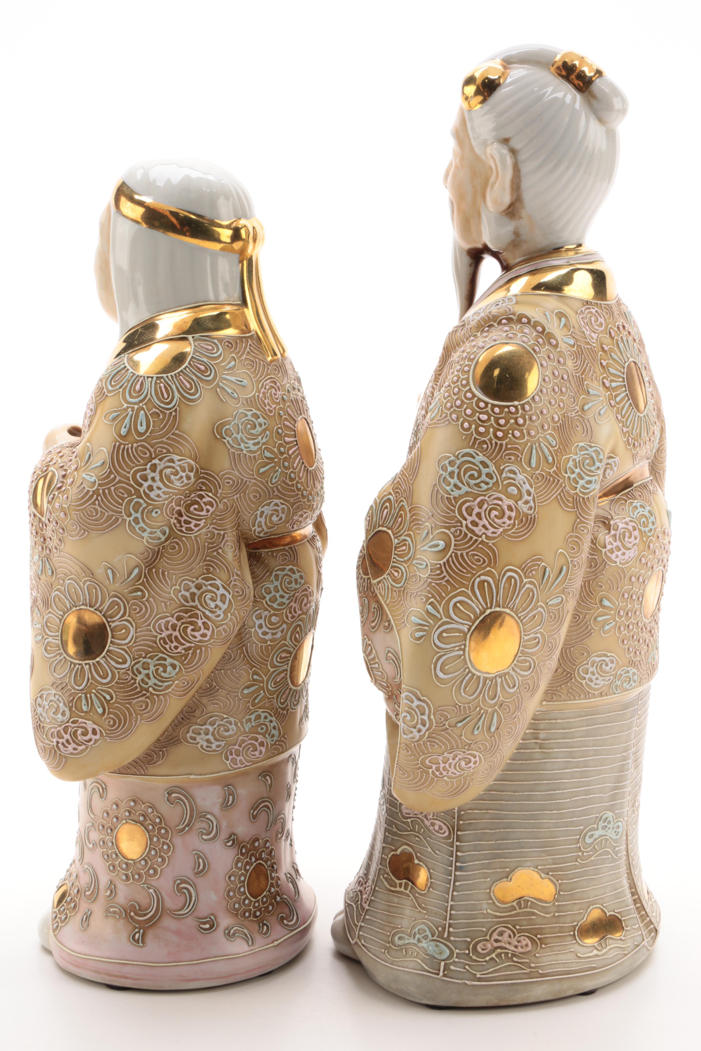 Japanese Porcelain Couple Figurines