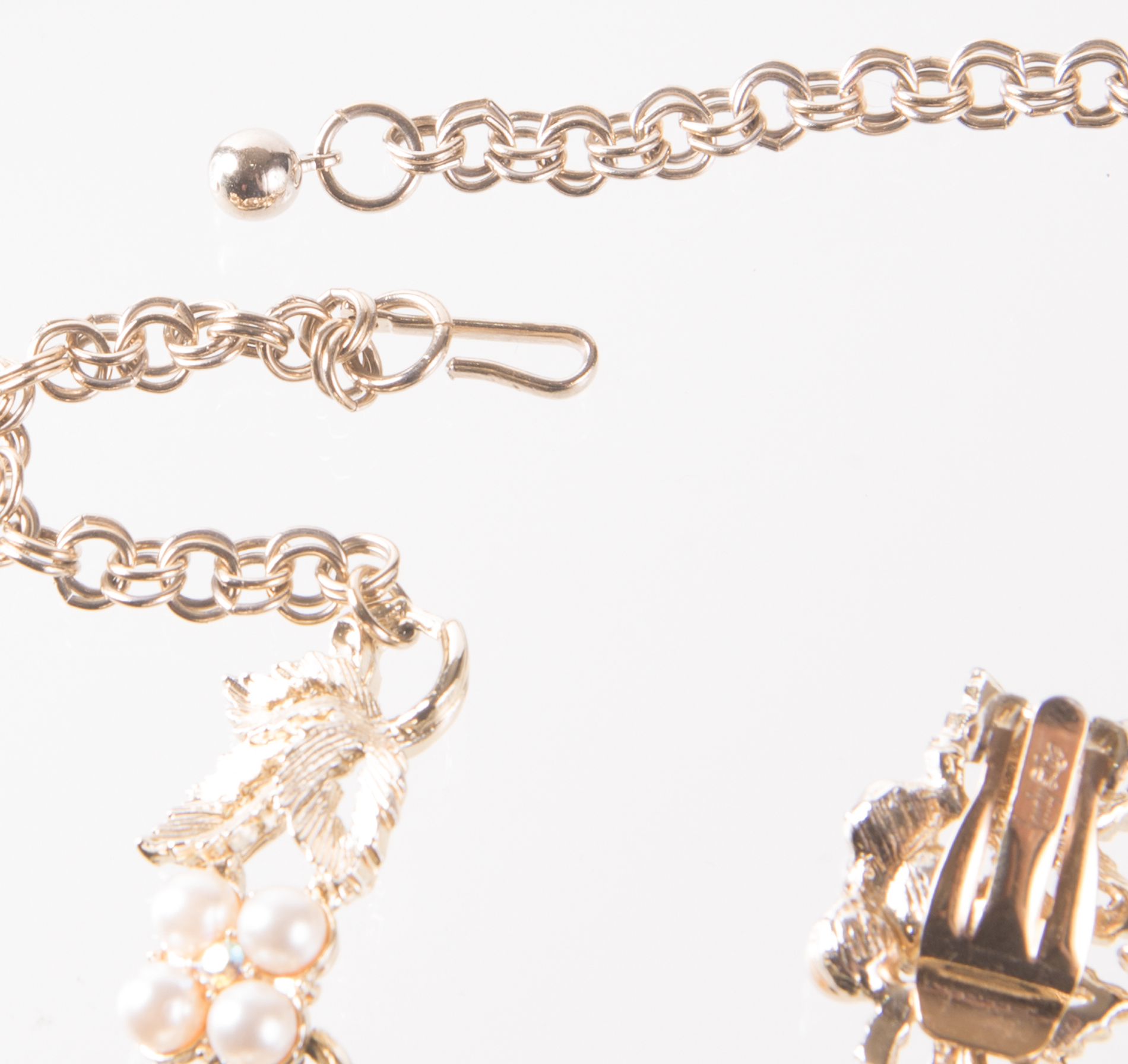 Judy Loe Gold Tone and Faux Pearl Parure