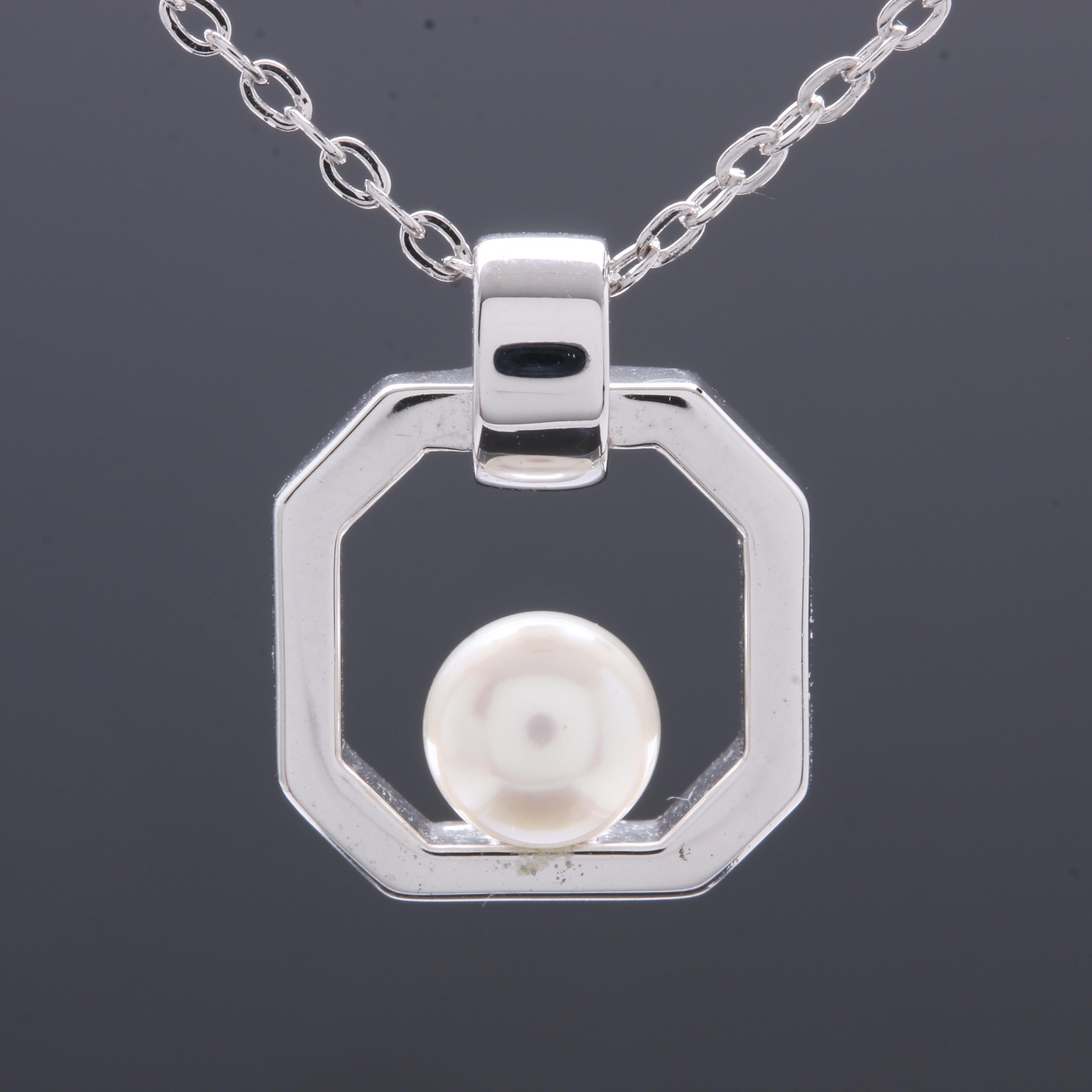 Mikimoto Sterling Silver Cultured Pearl Necklace