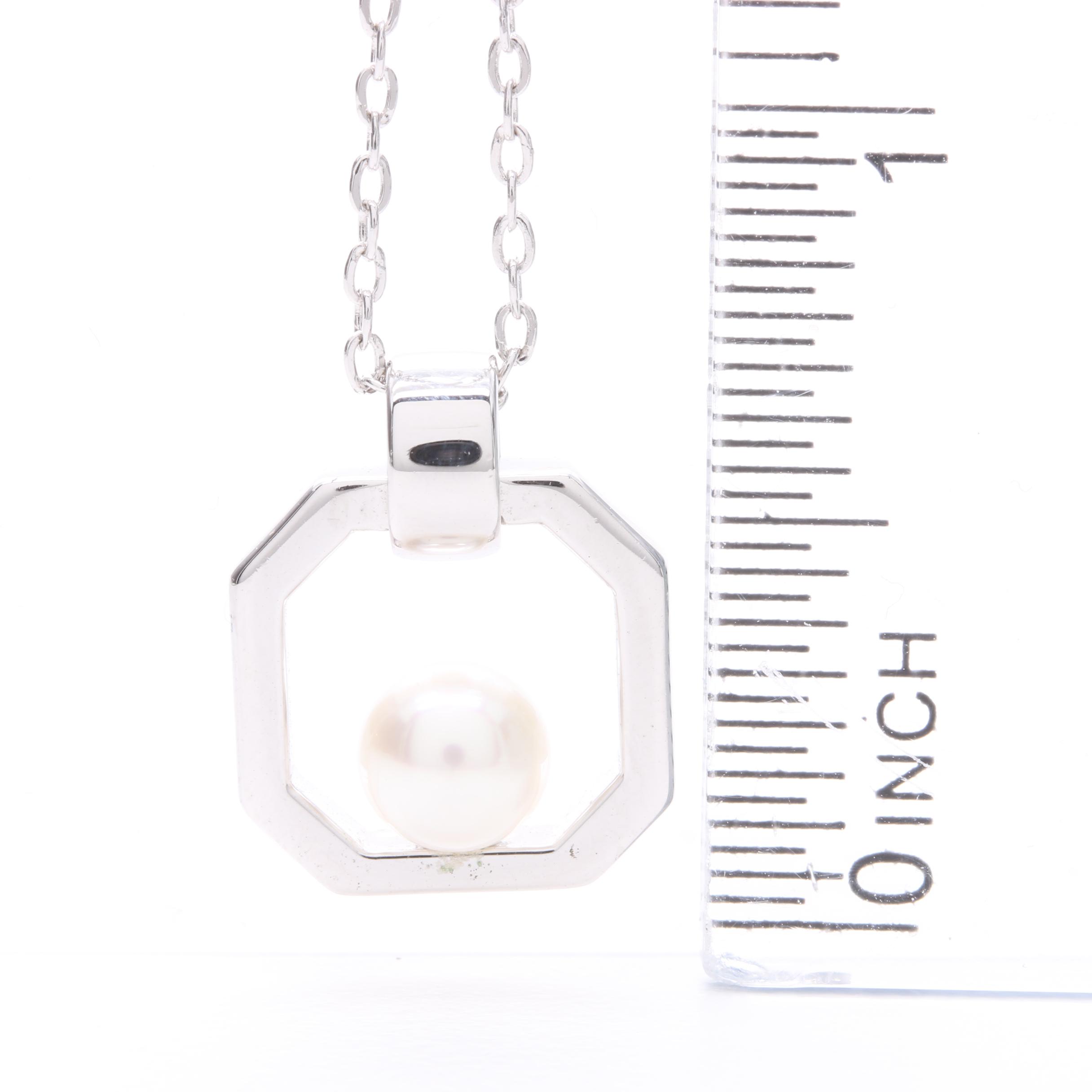 Mikimoto Sterling Silver Cultured Pearl Necklace