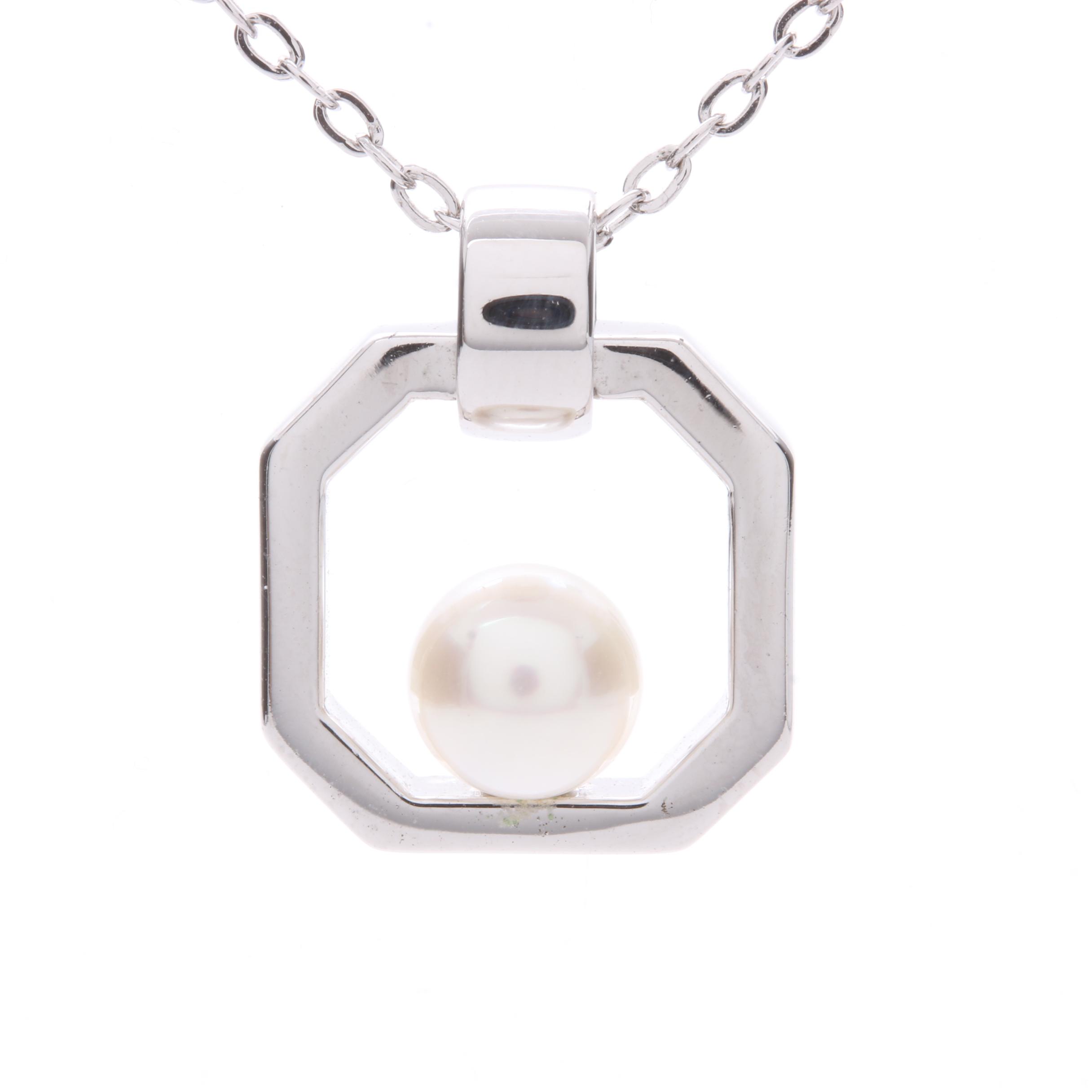 Mikimoto Sterling Silver Cultured Pearl Necklace