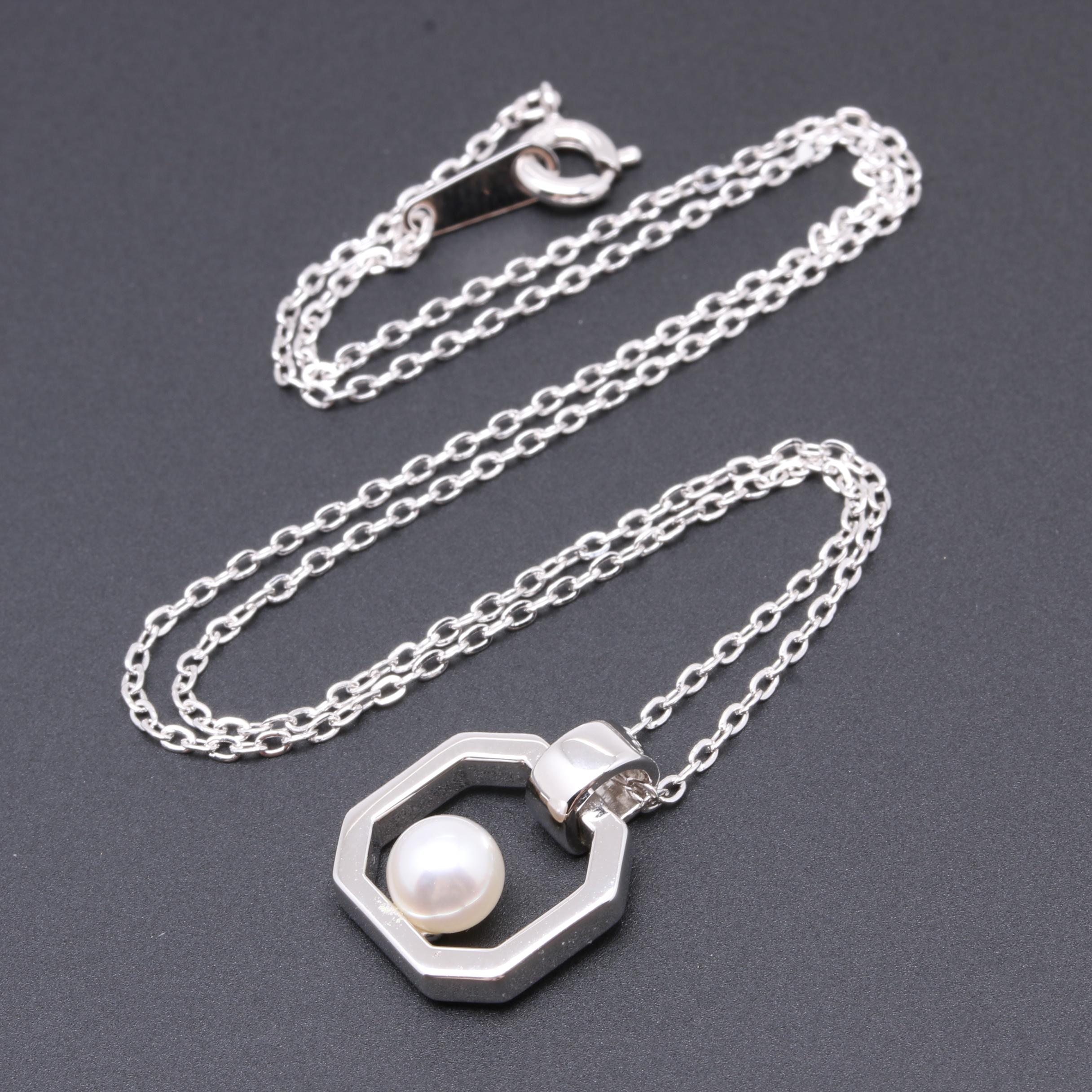 Mikimoto Sterling Silver Cultured Pearl Necklace