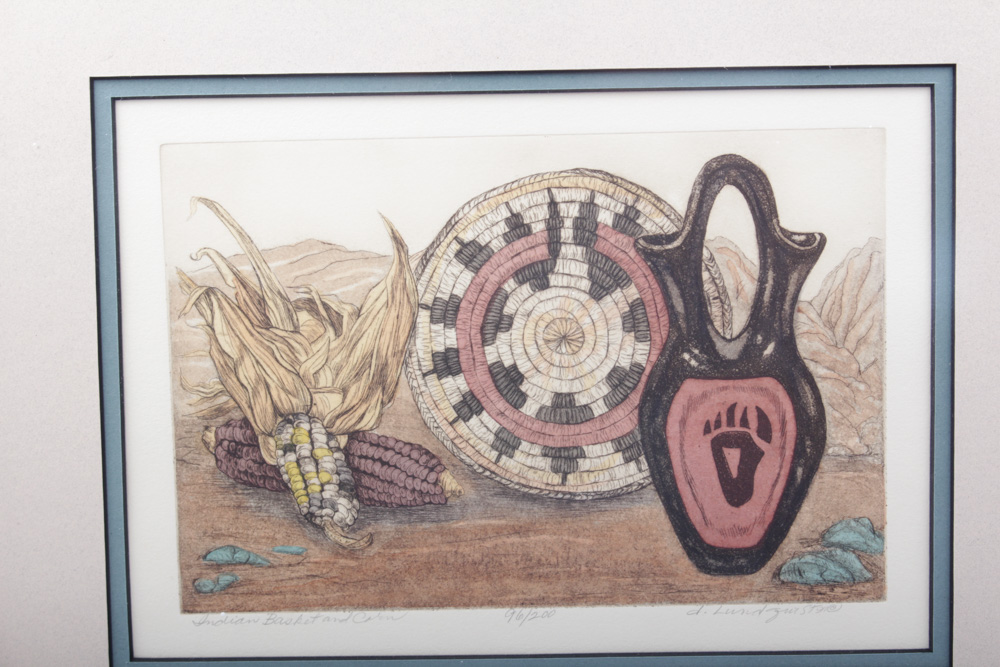Dorothy Lundquist Hand Colored Etchings