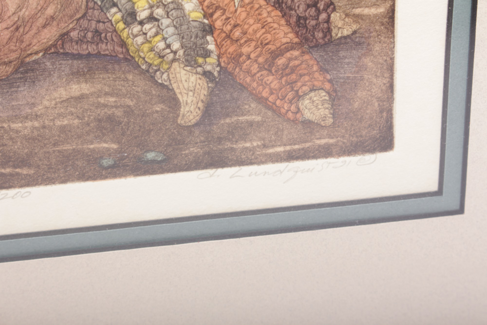 Dorothy Lundquist Hand Colored Etchings