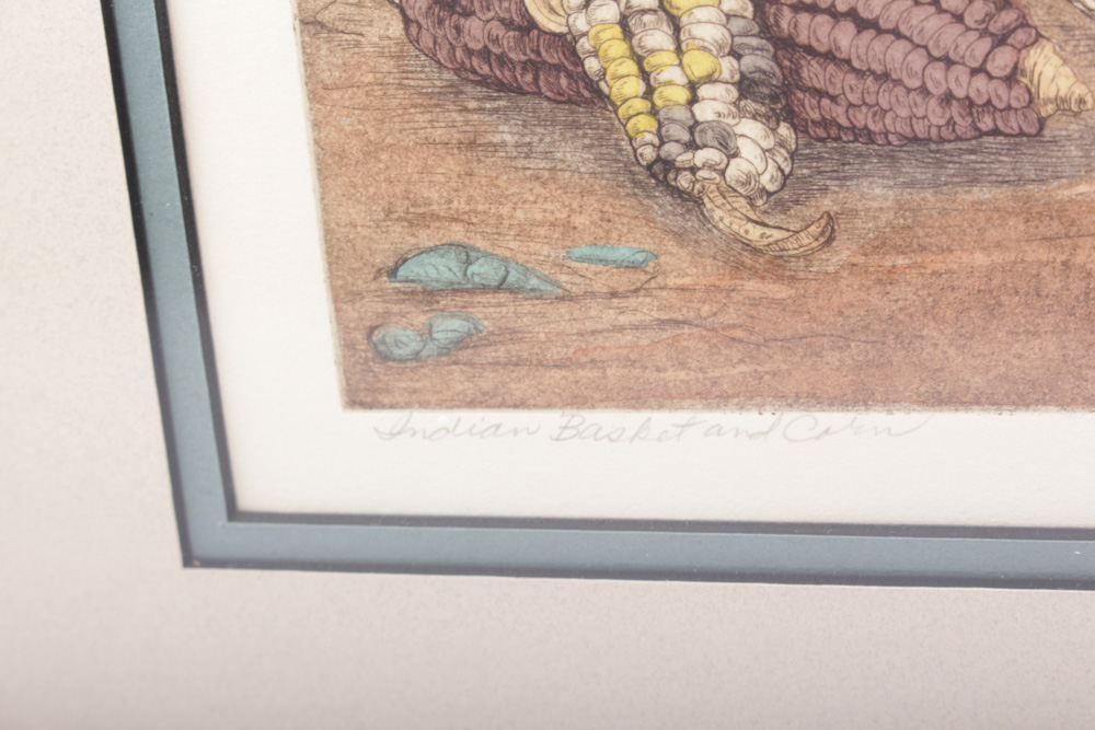 Dorothy Lundquist Hand Colored Etchings