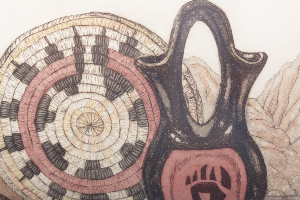 Dorothy Lundquist Hand Colored Etchings