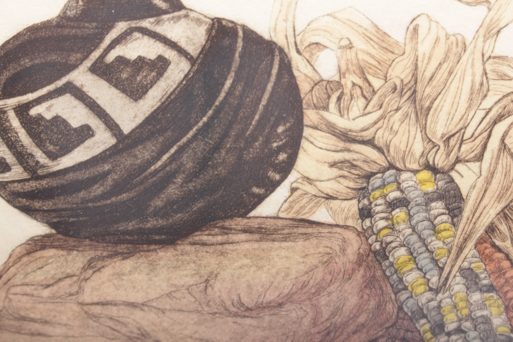 Dorothy Lundquist Hand Colored Etchings