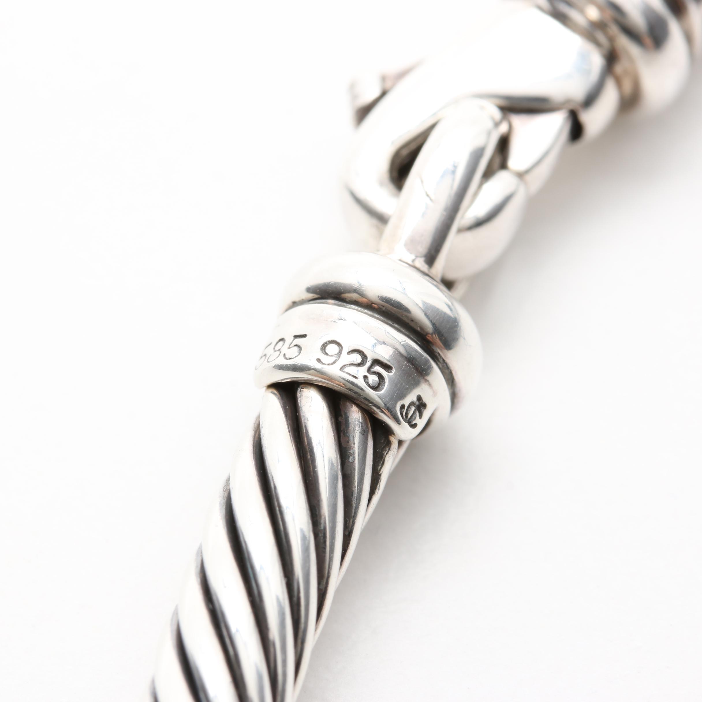 David Yurman Cable Collection Sterling Silver with 14K Gold Accents Necklace