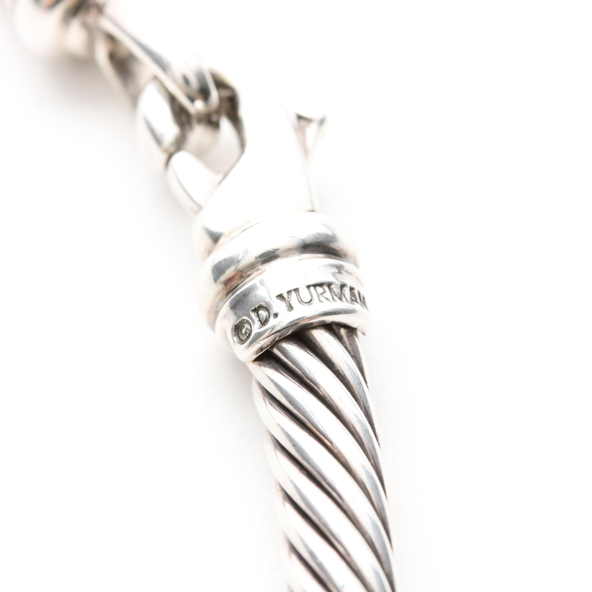 David Yurman Cable Collection Sterling Silver with 14K Gold Accents Necklace