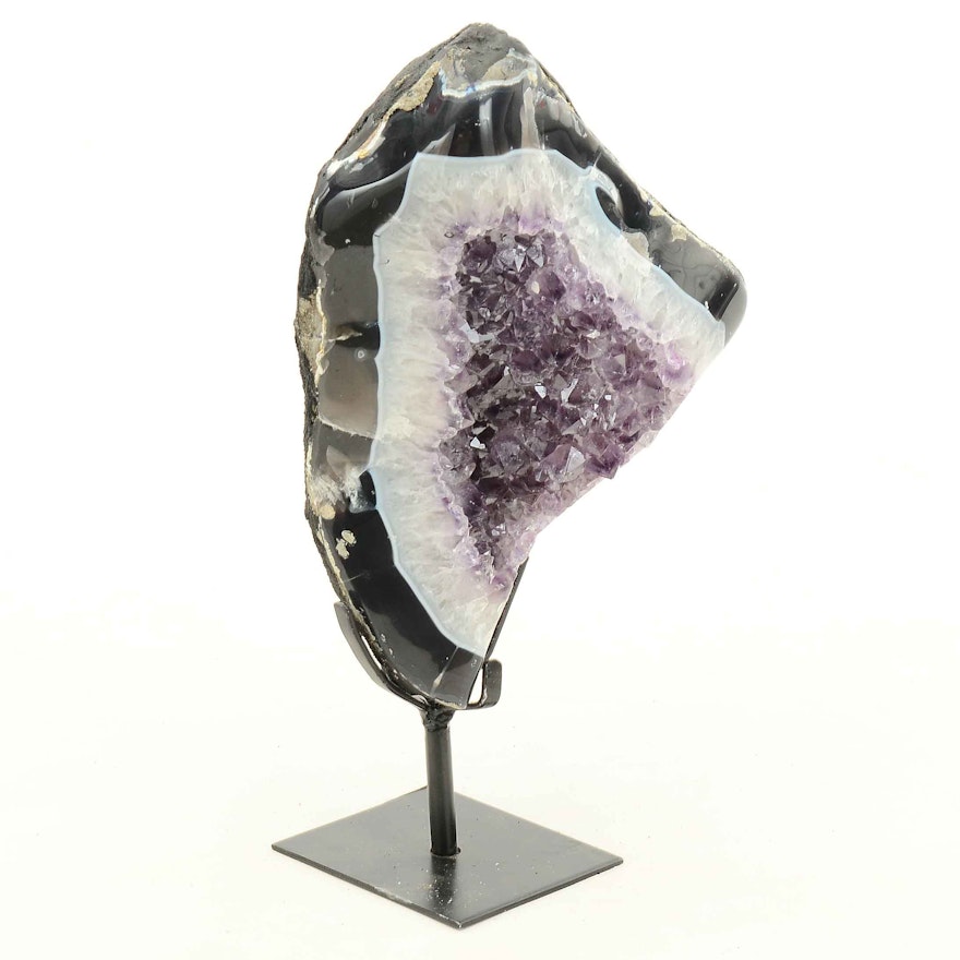 Amethyst Sample With Display Stand