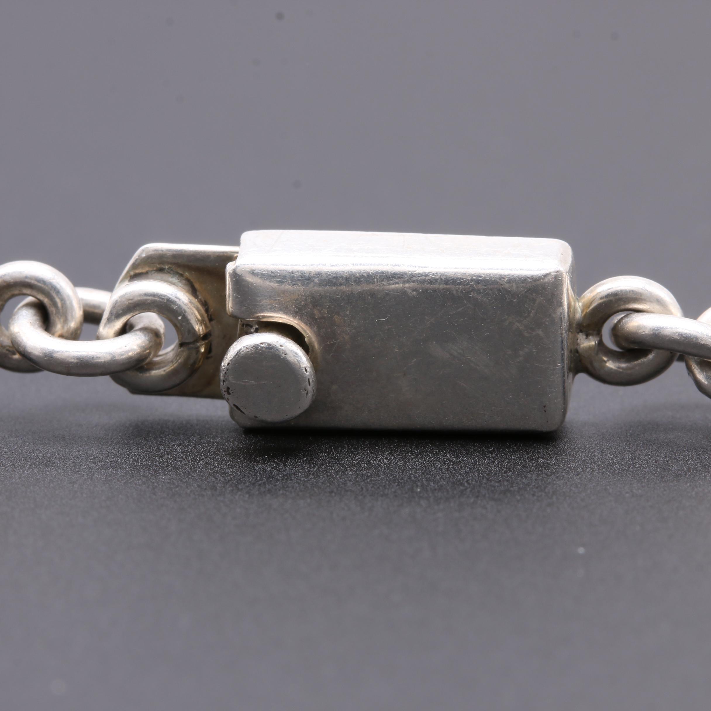 Taxco Mexico Sterling Silver Necklace and Bottle Pendant