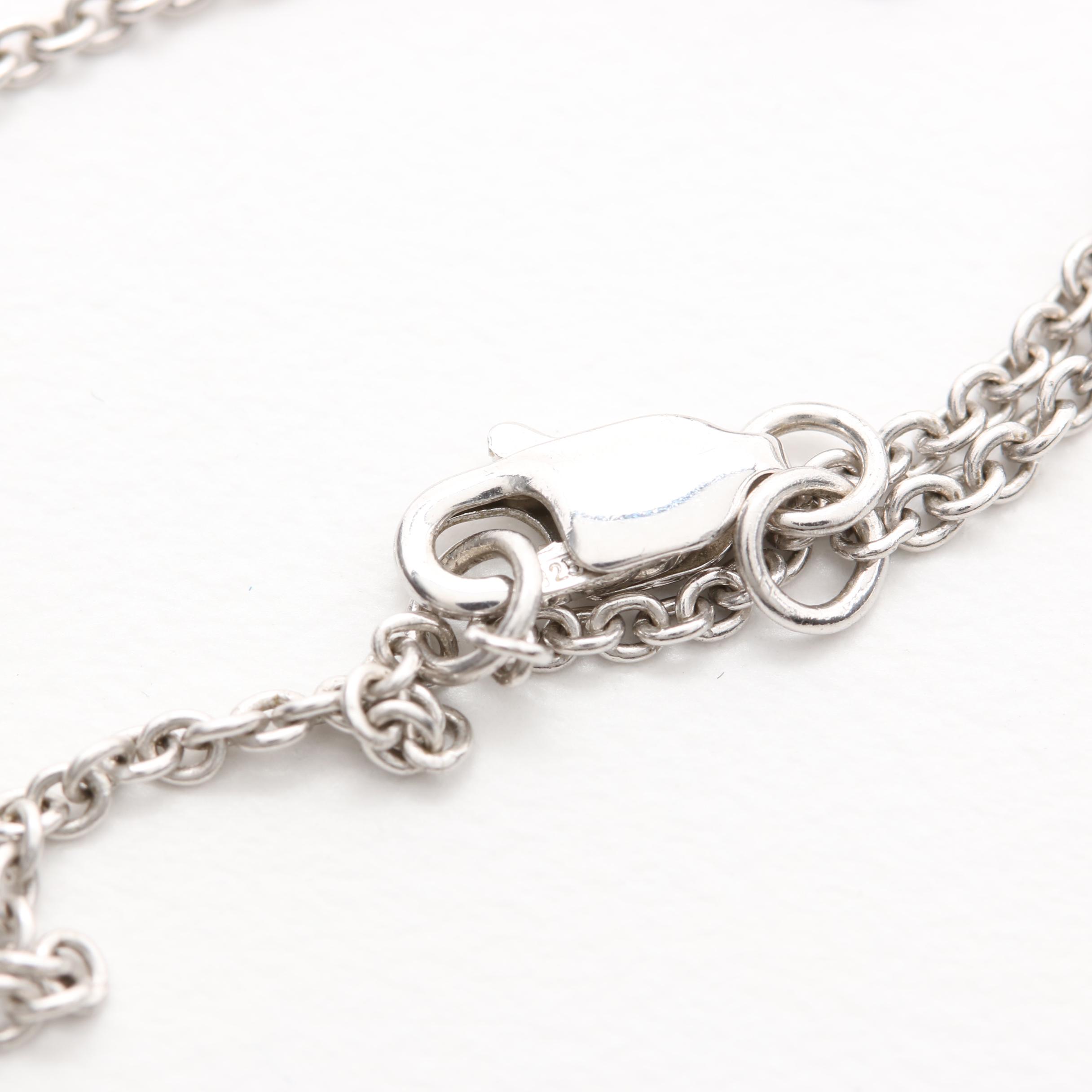 Sterling Silver Necklaces Including Cultured Pearl and Glass