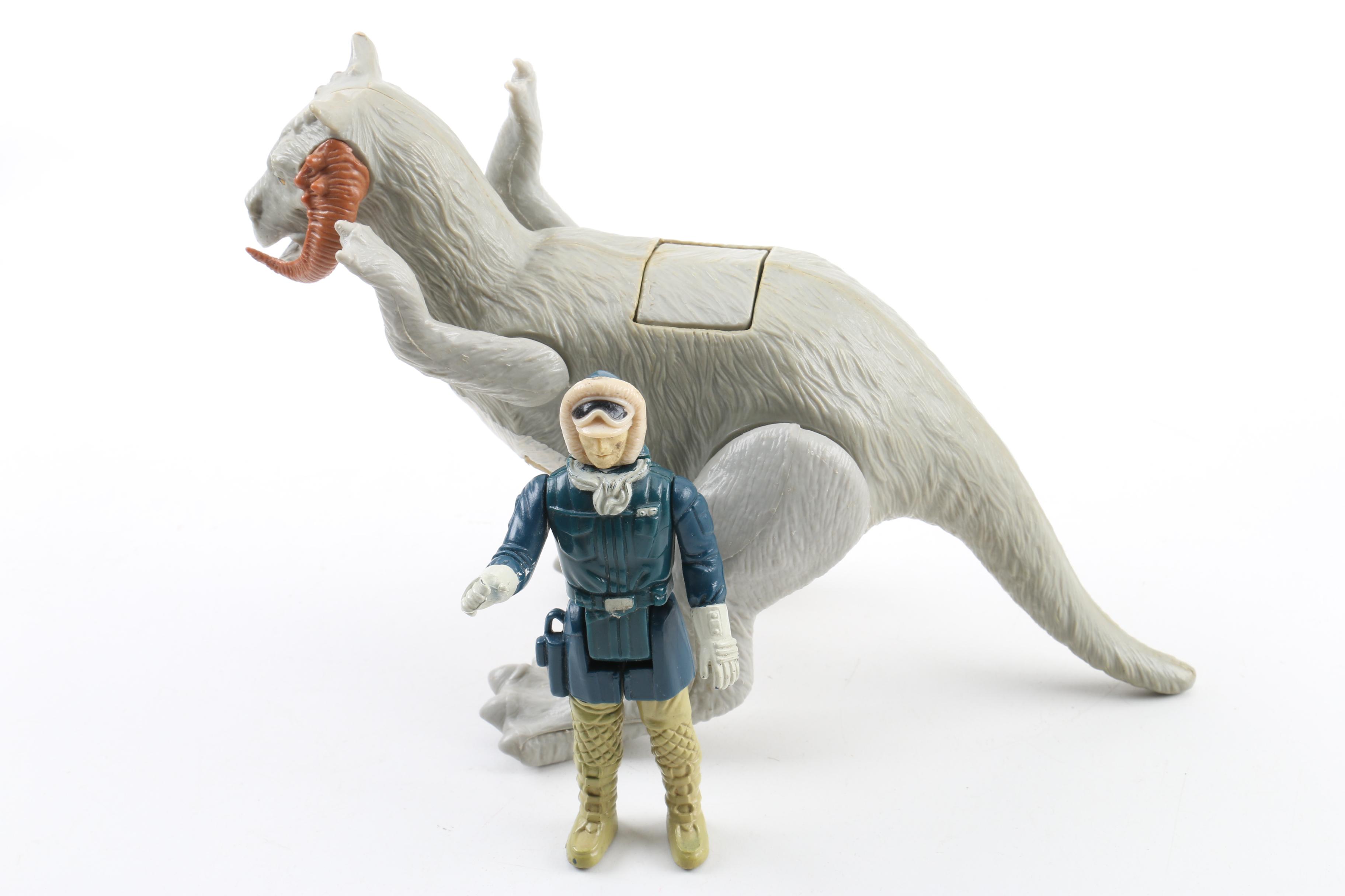 Vintage Kenner Star Wars Tauntaun and Han Solo Hoth Action Figures