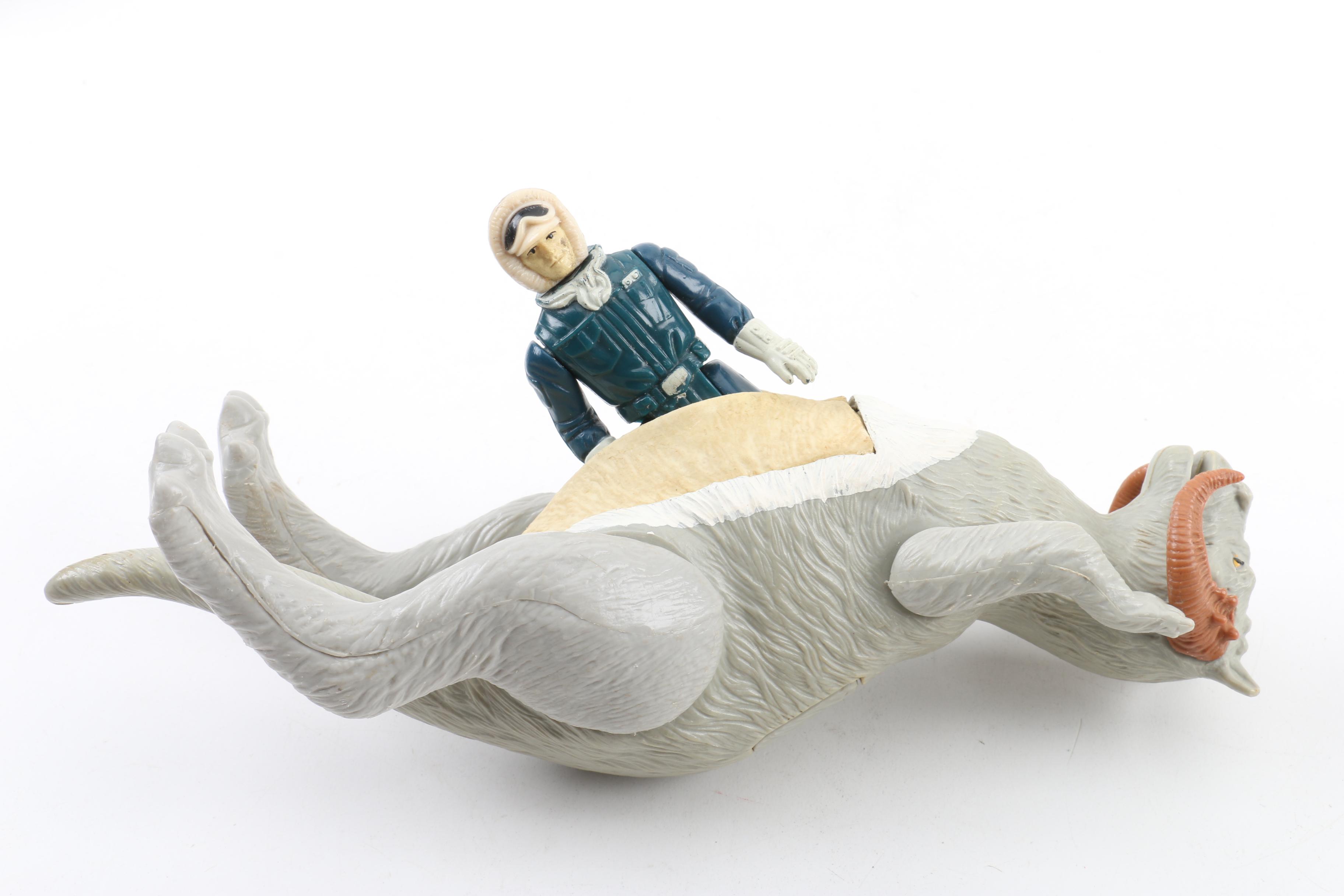 Vintage Kenner Star Wars Tauntaun and Han Solo Hoth Action Figures